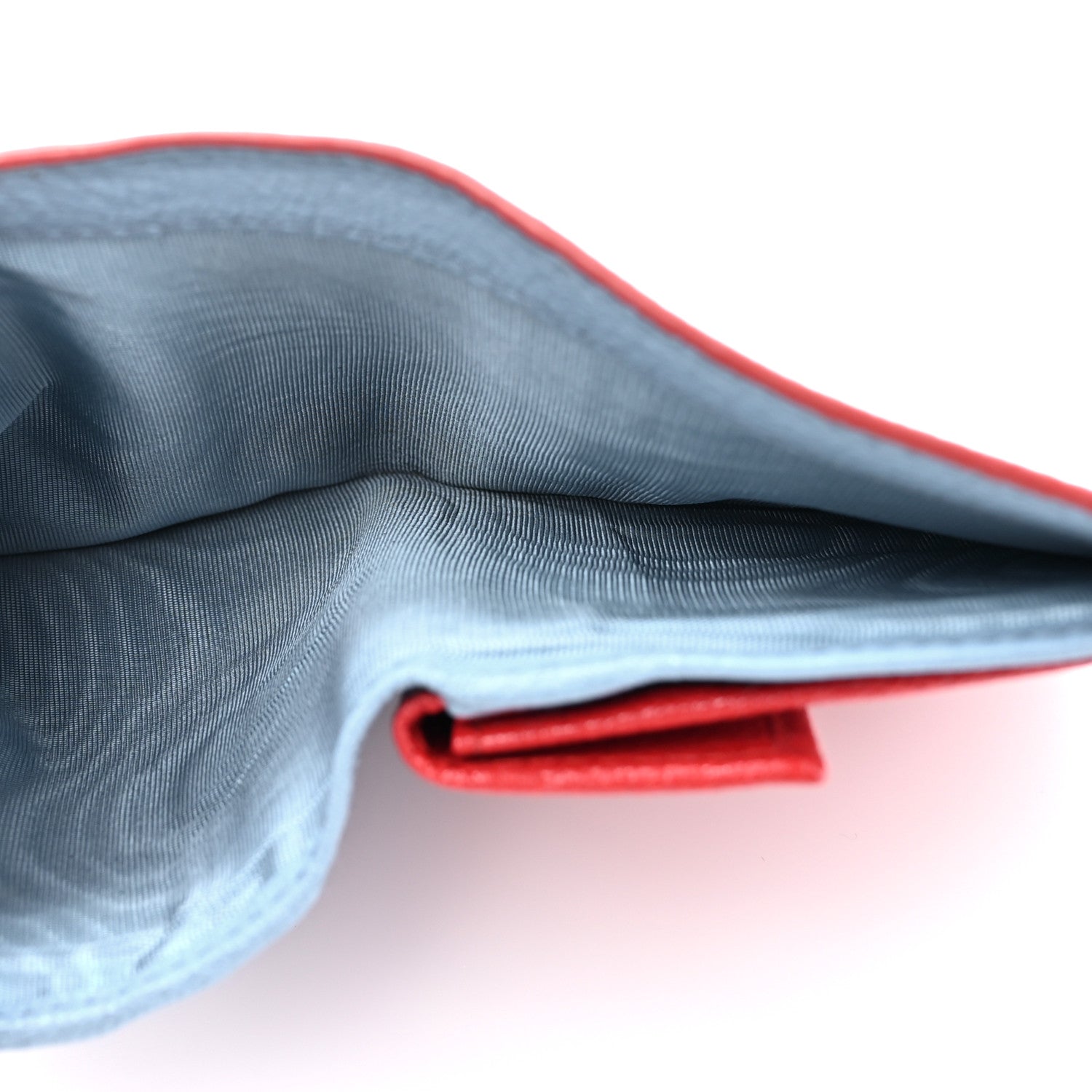 Miu Miu Goatskin Madras Love Wallet Blue Red 5 of 11