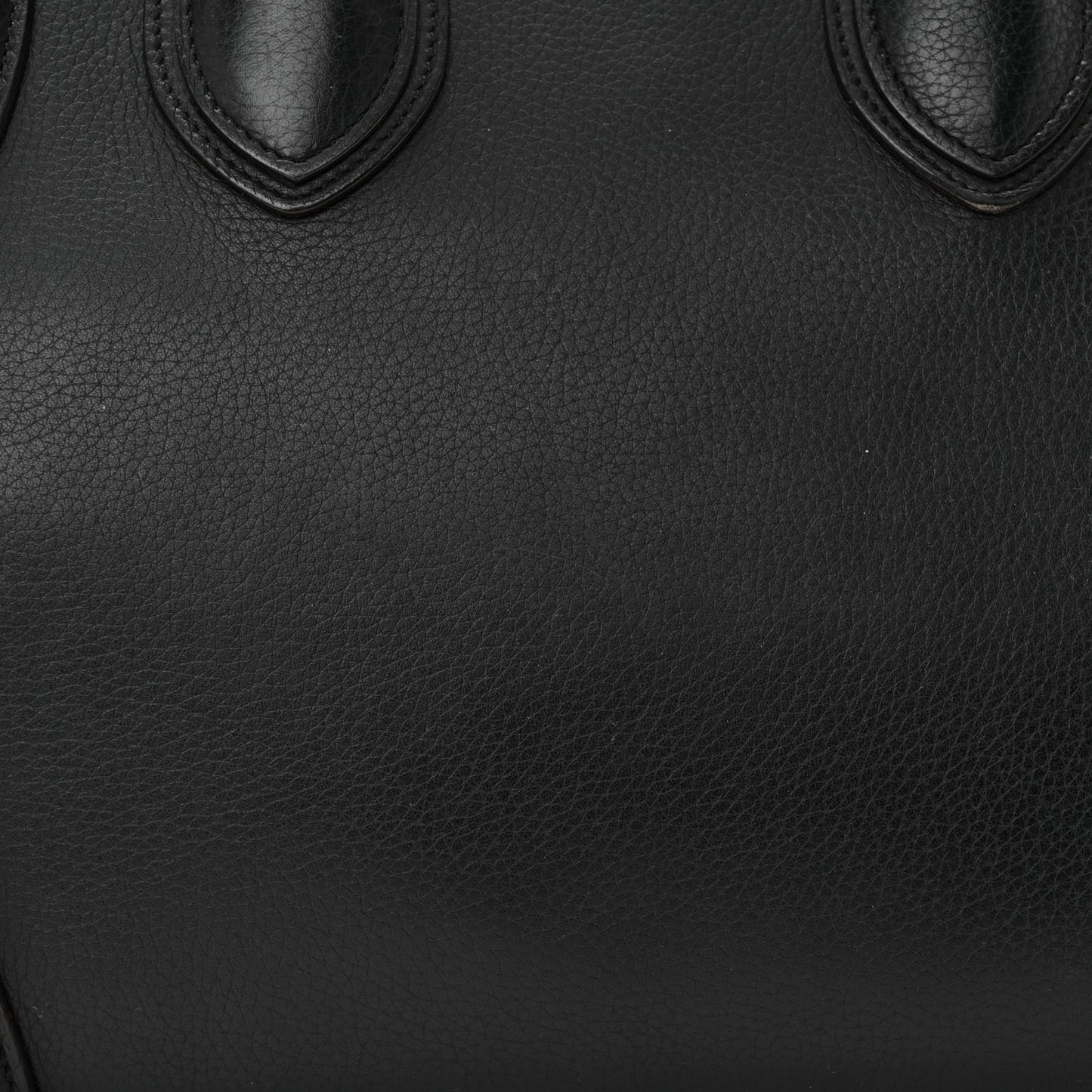 Drummed Calfskin Mini Luggage Black
