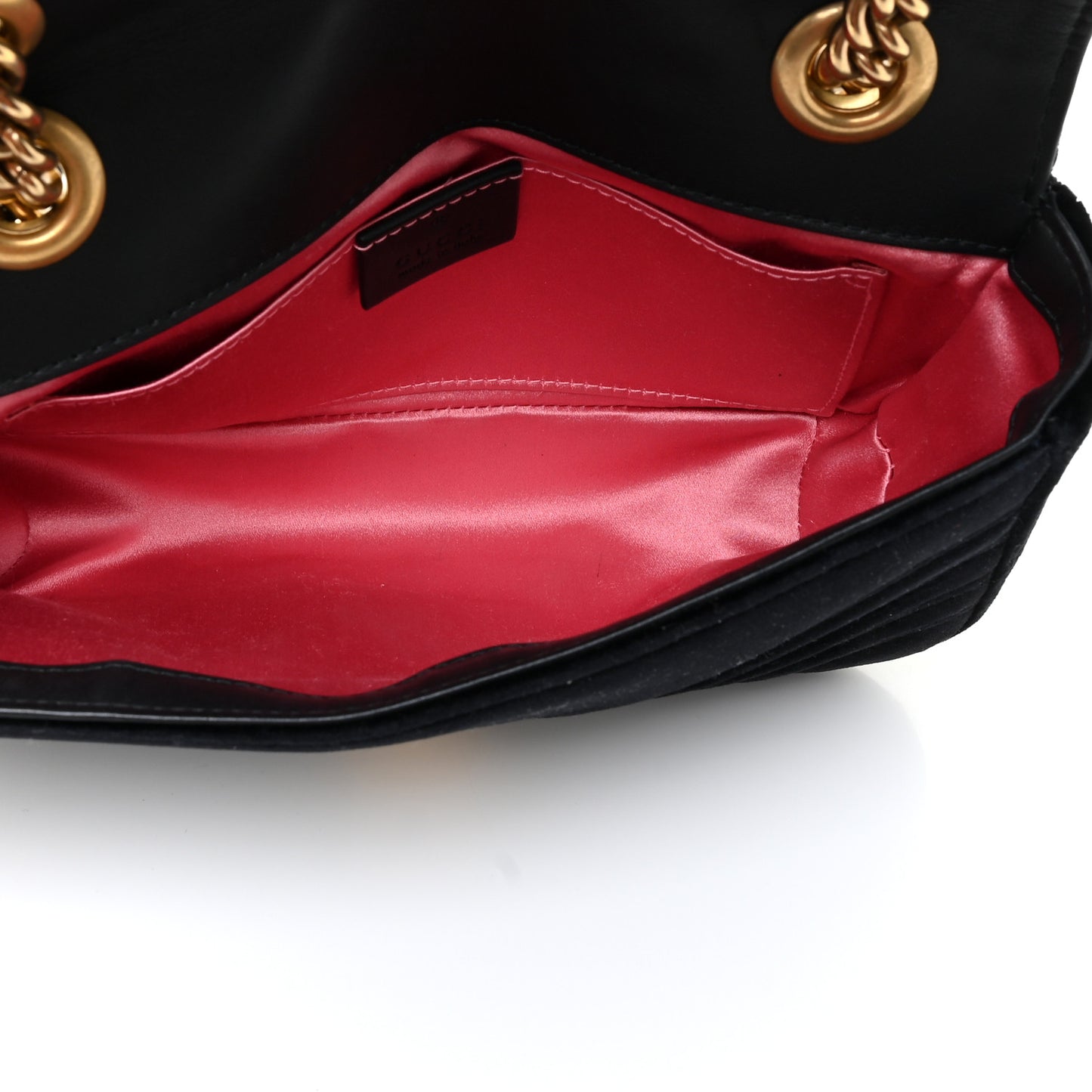 Velvet Matelasse Mini GG Marmont Shoulder Bag Black