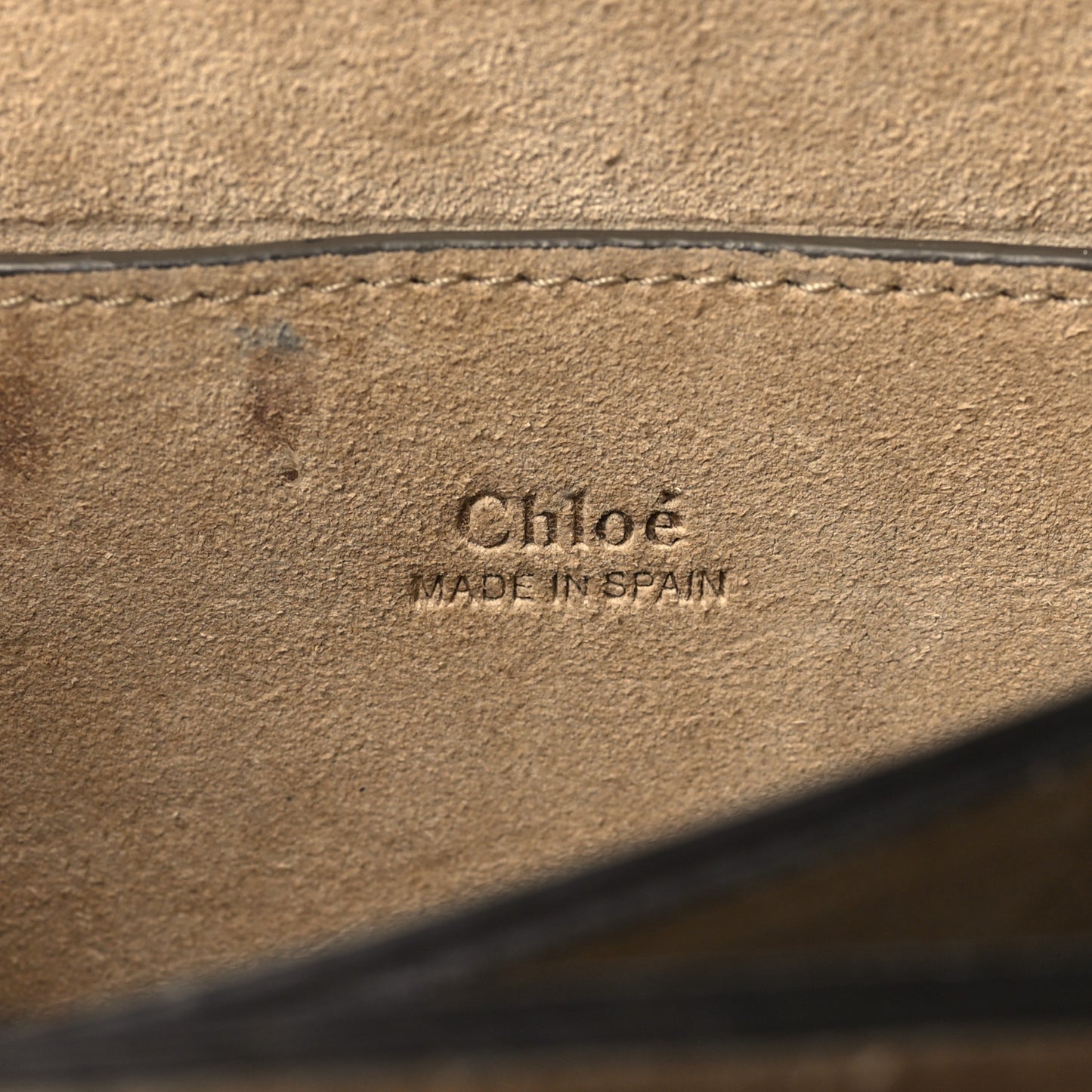 Suede Calfskin Small Faye Shoulder Bag Motty Grey