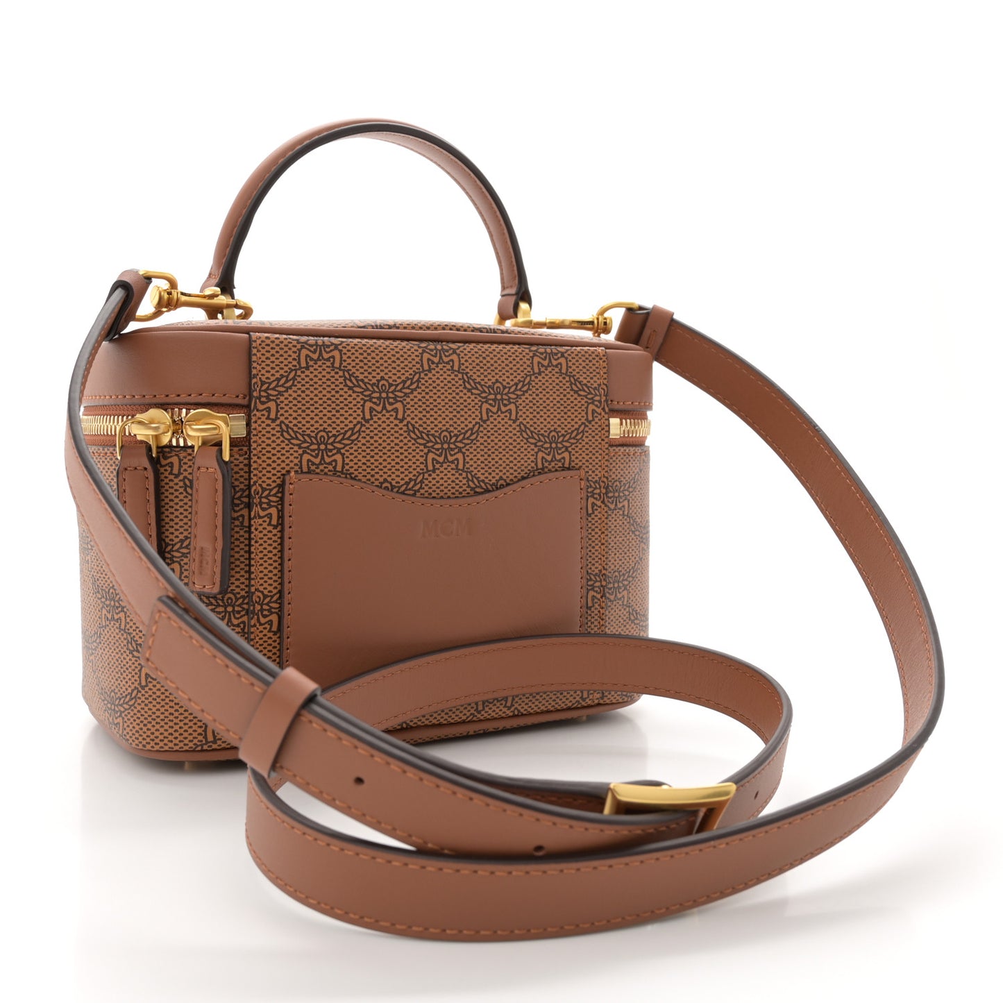 Lauretos Nappa Monogram Small Himmel Vanity Case Cognac