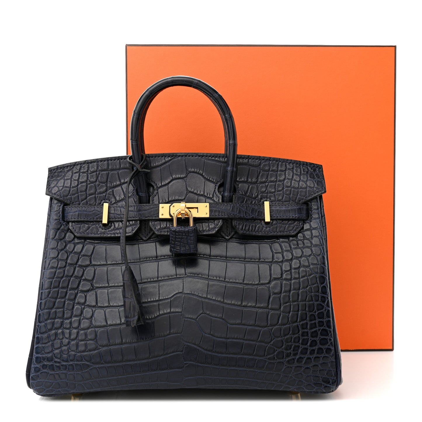 Matte Alligator Birkin 25 Bleu Indigo