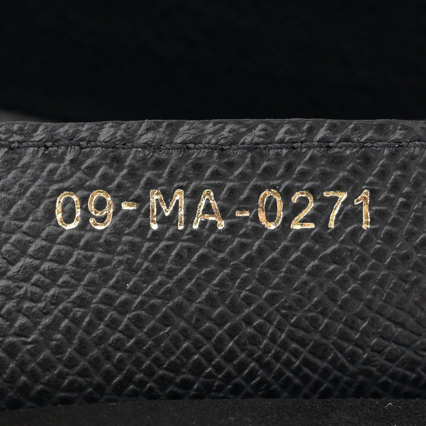 Grained Calfskin Saddle Bag Black