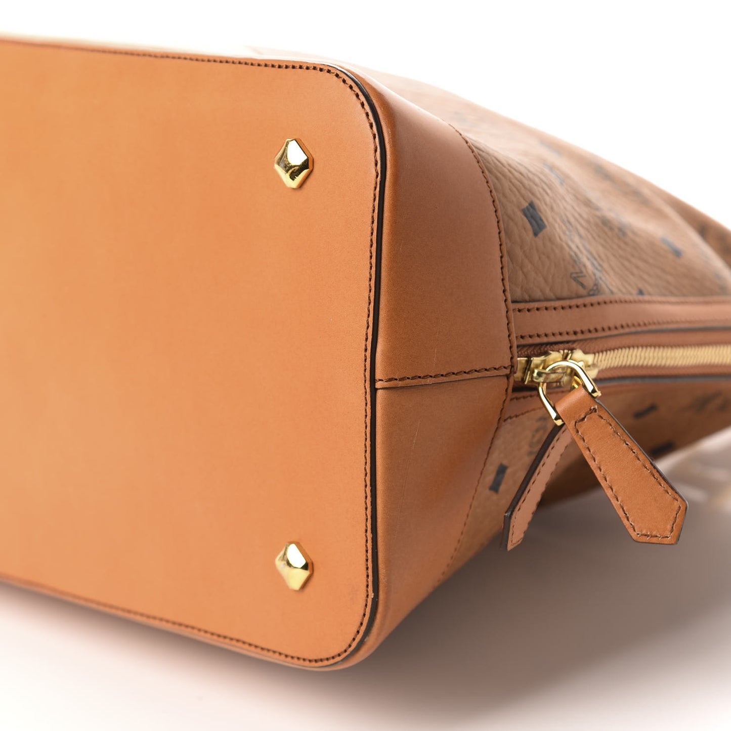 Visetos Large Heritage Bowler Bag Cognac