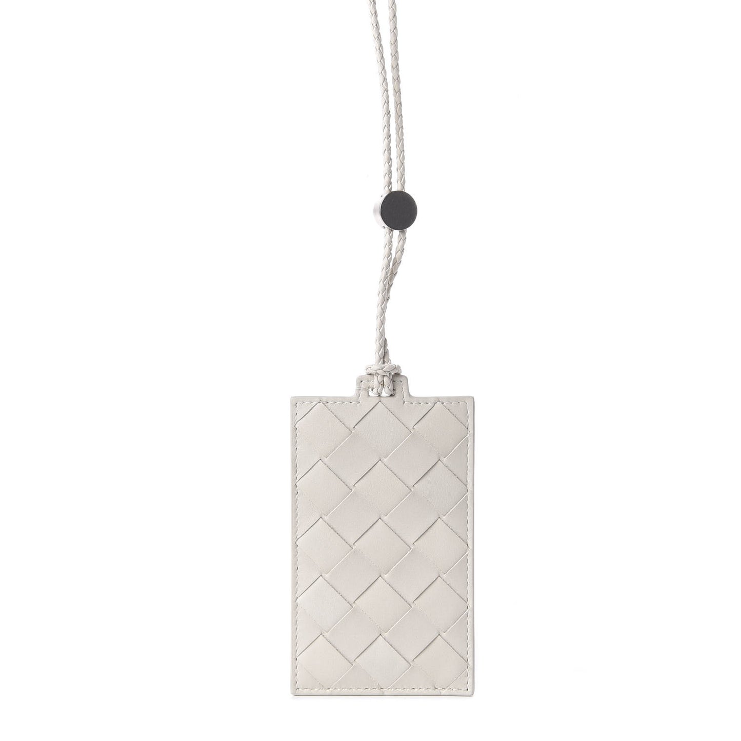 Nappa Intrecciato Tag Holder White