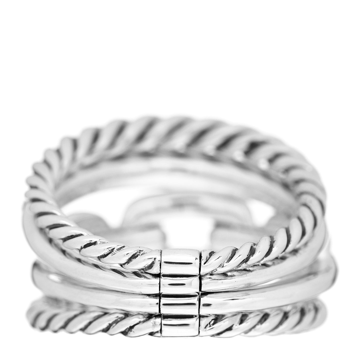Sterling Silver Diamond Wellesley Four-Row Ring 60 9