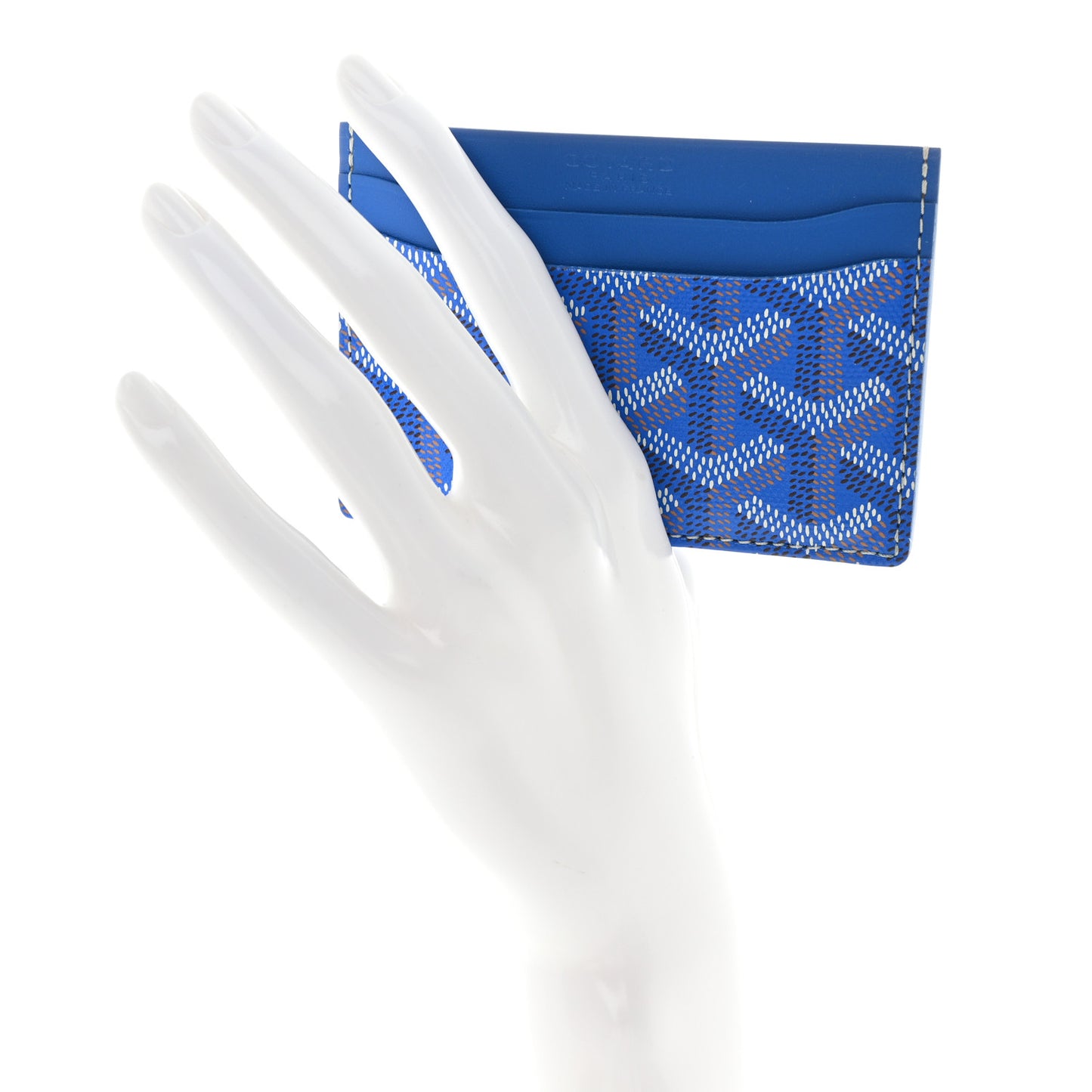 Goyardine Saint Sulpice Card Holder Sky Blue