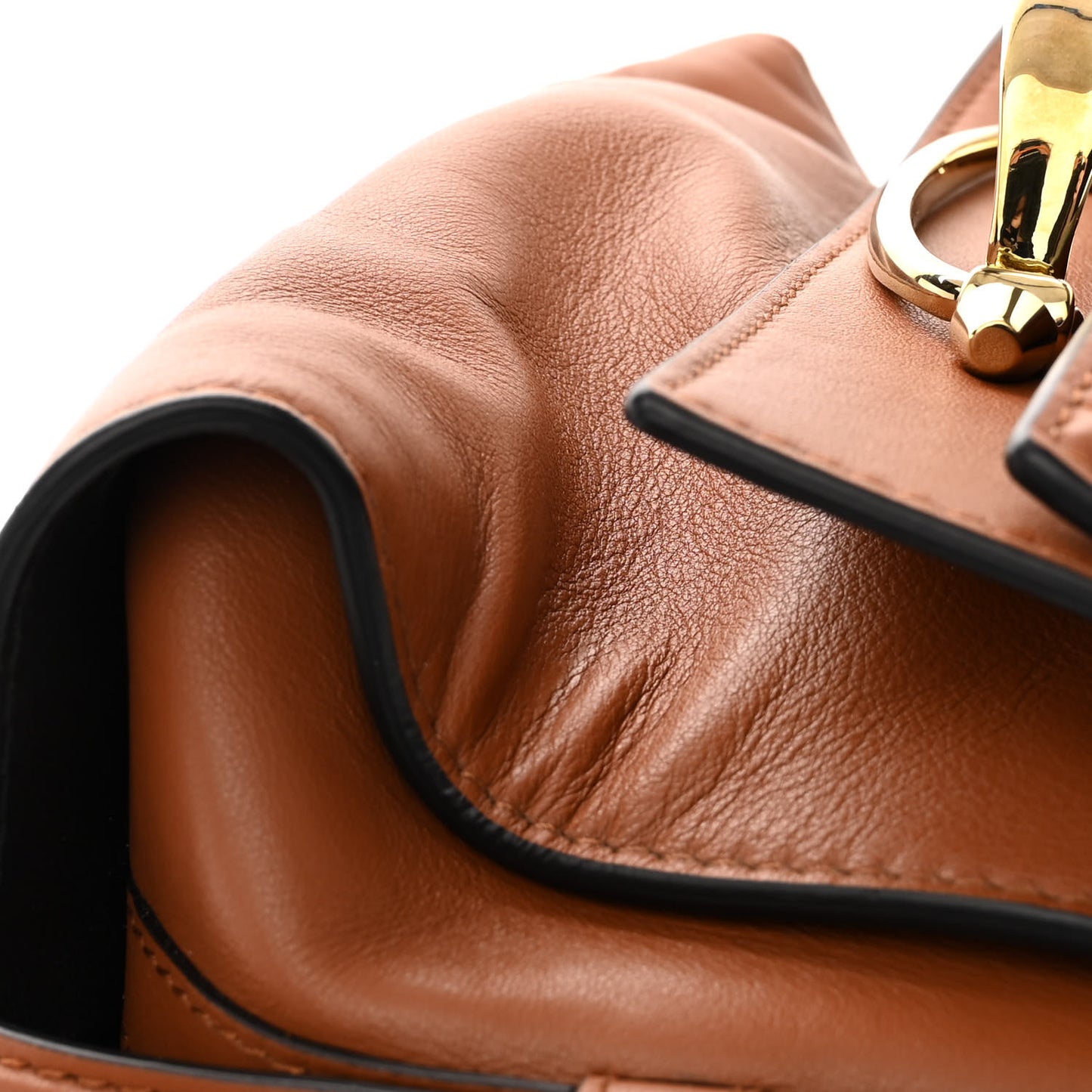 Calfskin Braided The Small The Story Shoulder Bag Brown Black
