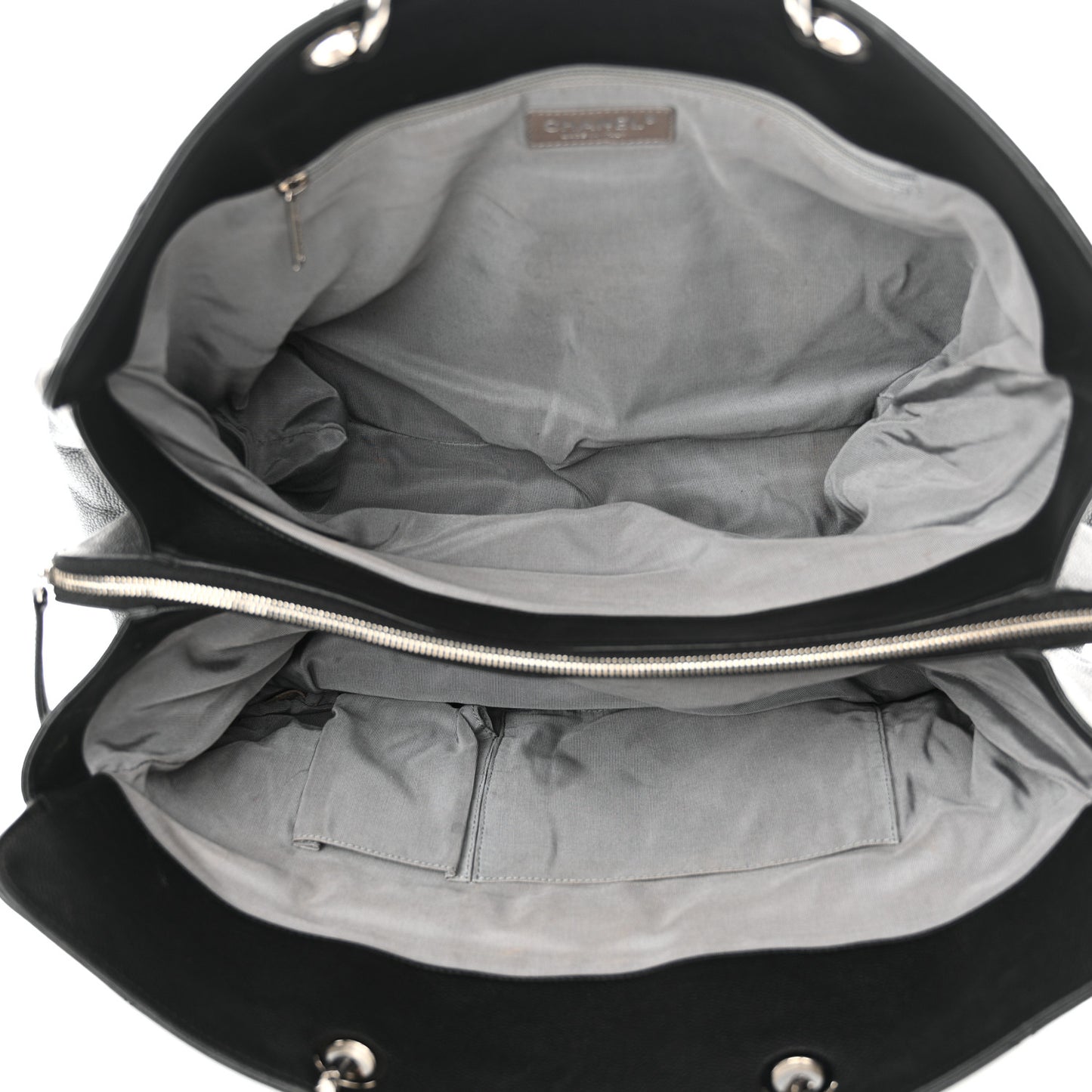 Caviar Quilted Timeless CC XL Shopping Tote Black