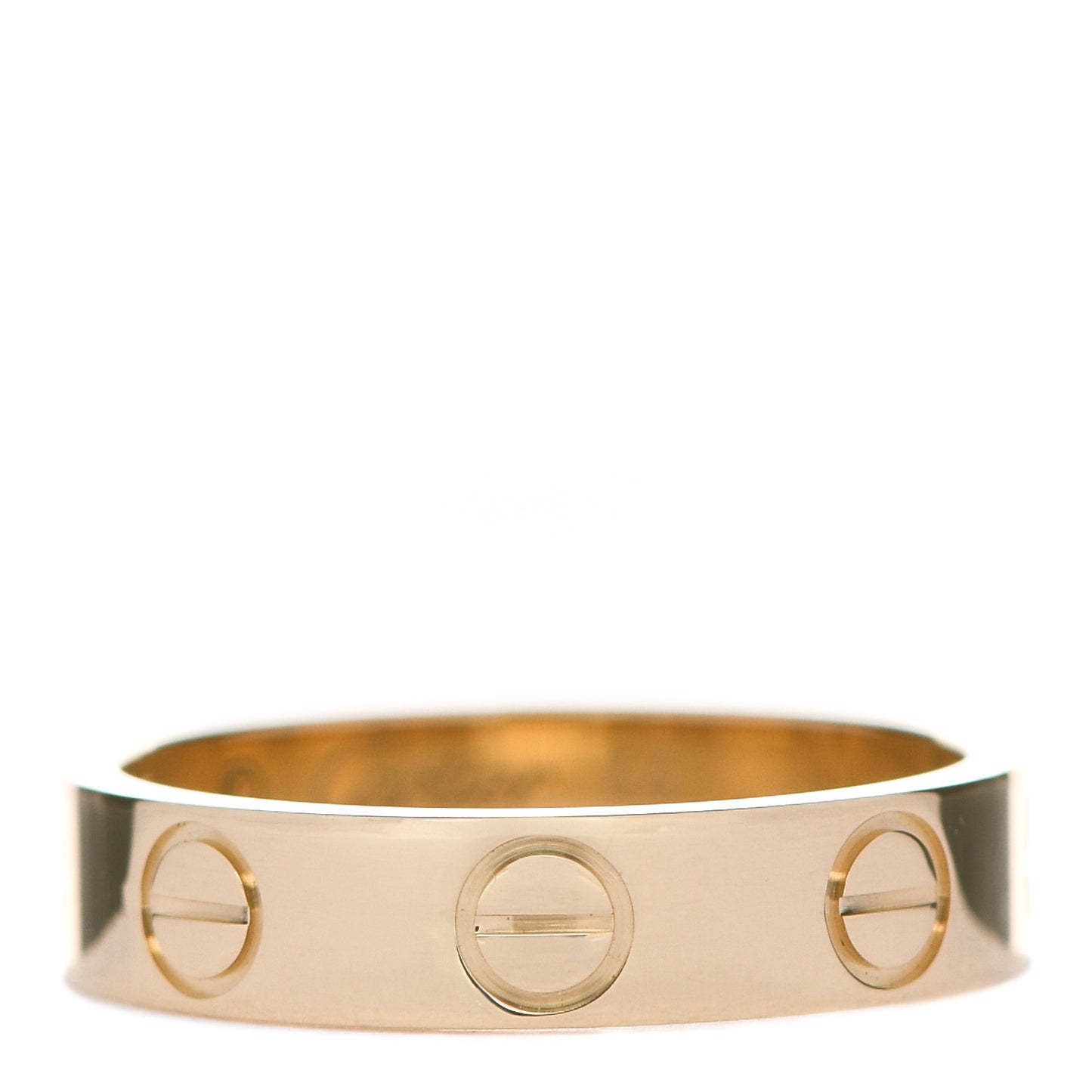 18K Yellow Gold 3.5mm LOVE Wedding Band Ring 44 3