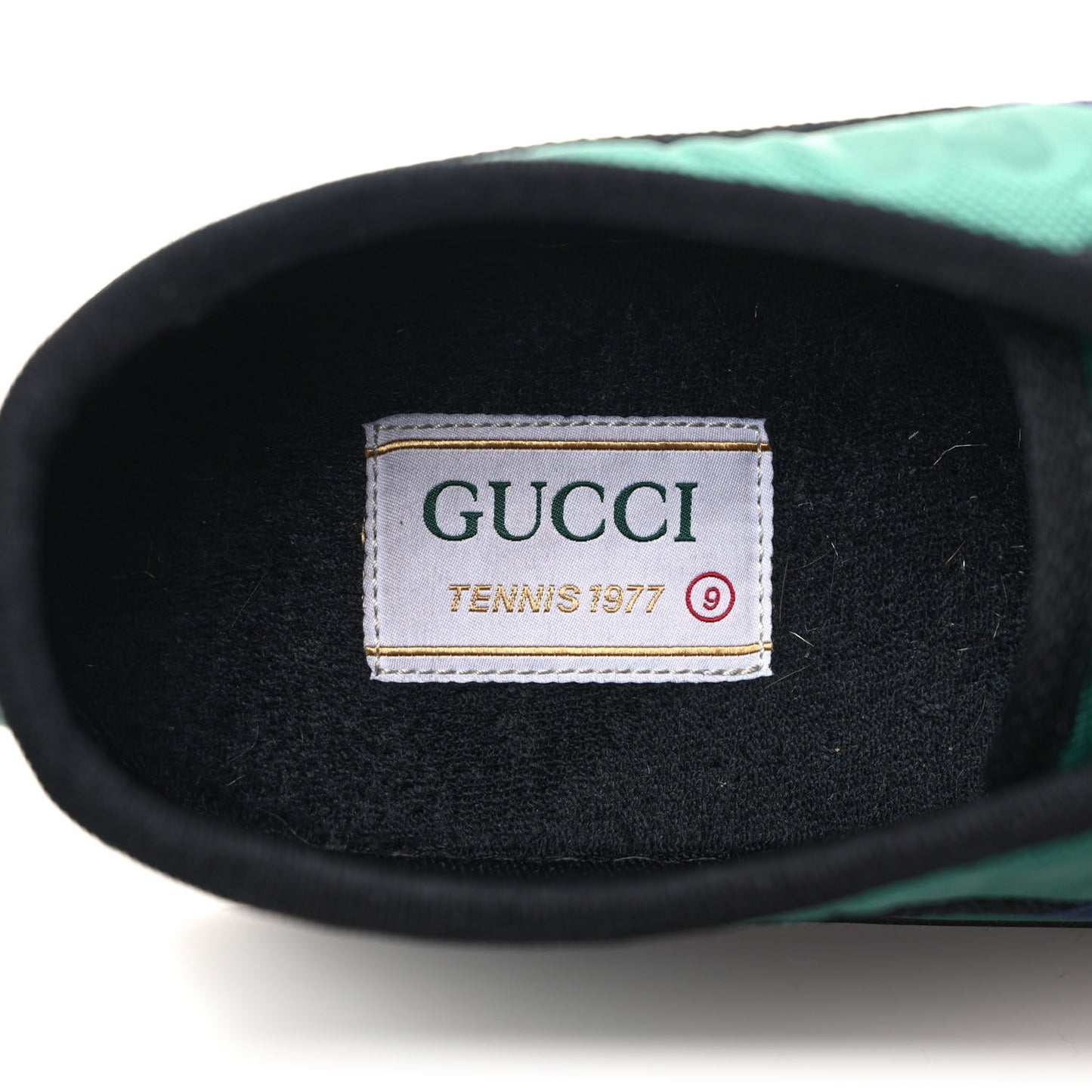 Econyl Nylon Web Monogram Off The Grid Mens 1977 Tennis Sneakers 9 Scrabble Green Black