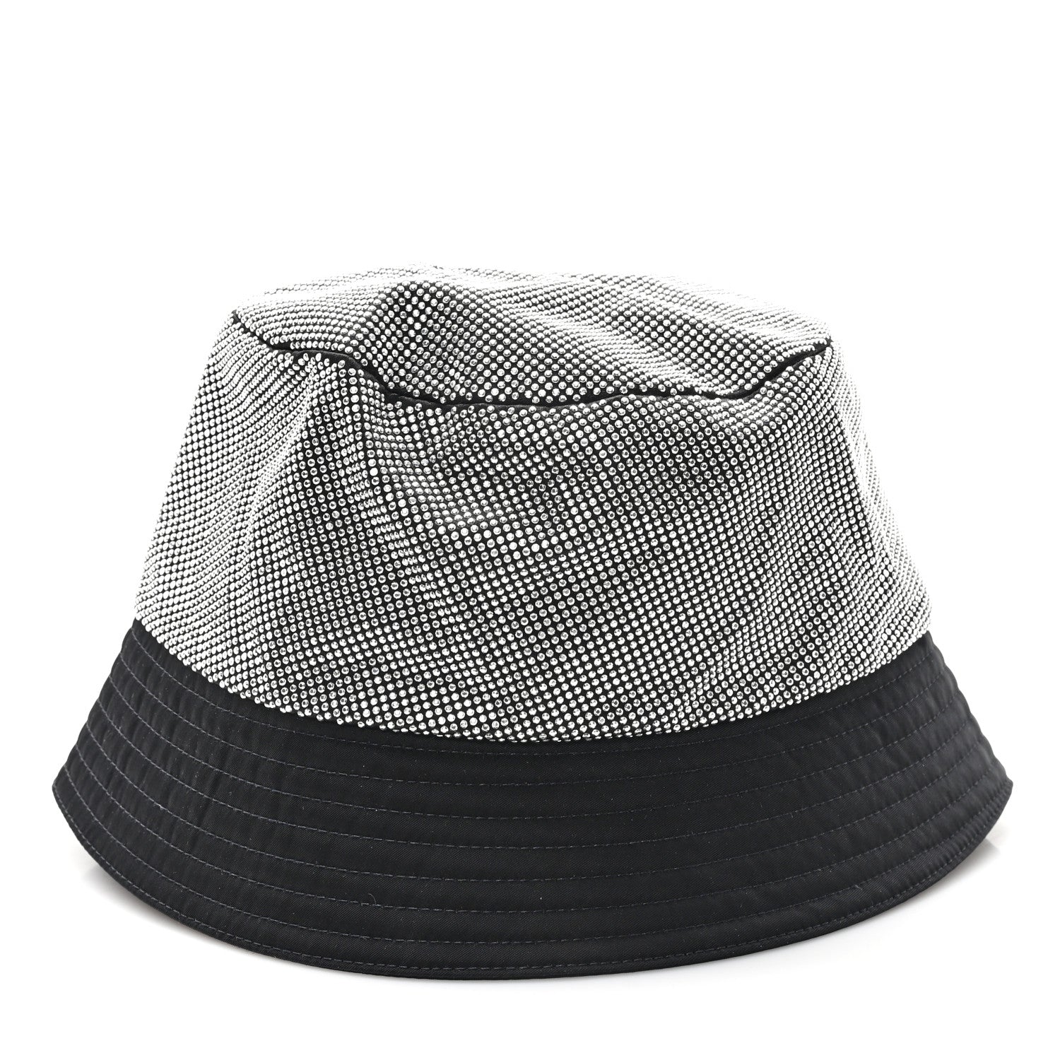 Prada Crystal Tessuto Bucket Hat L Black Acciaio 5 of 8
