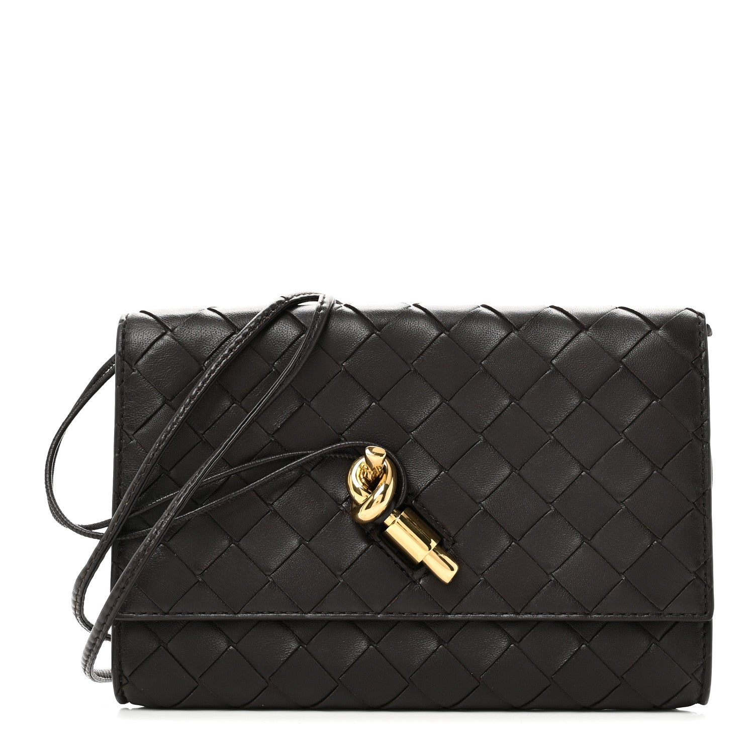 Bottega Veneta Nappa Intrecciato Andiamo Pouch On Strap Fondant