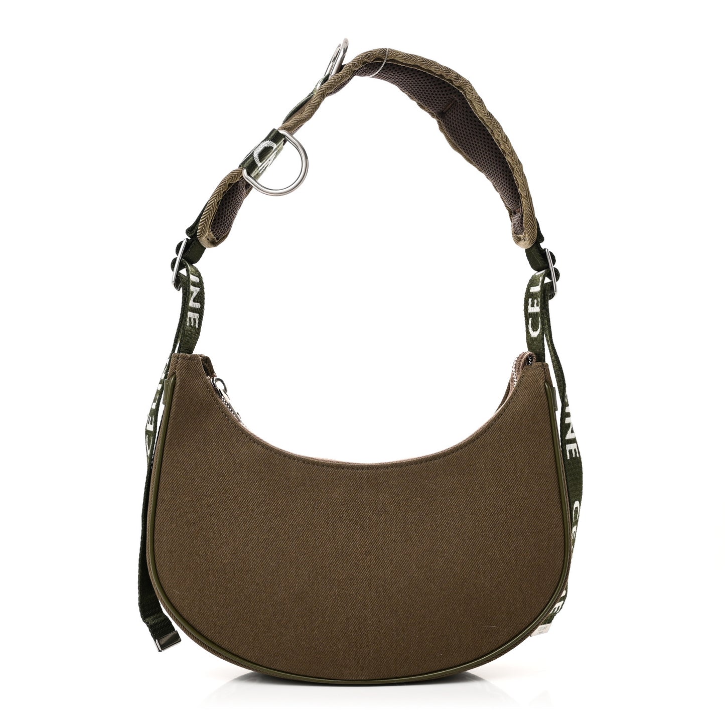 Cotton Gabardine Medium Ava Trekking Shoulder Bag Khaki