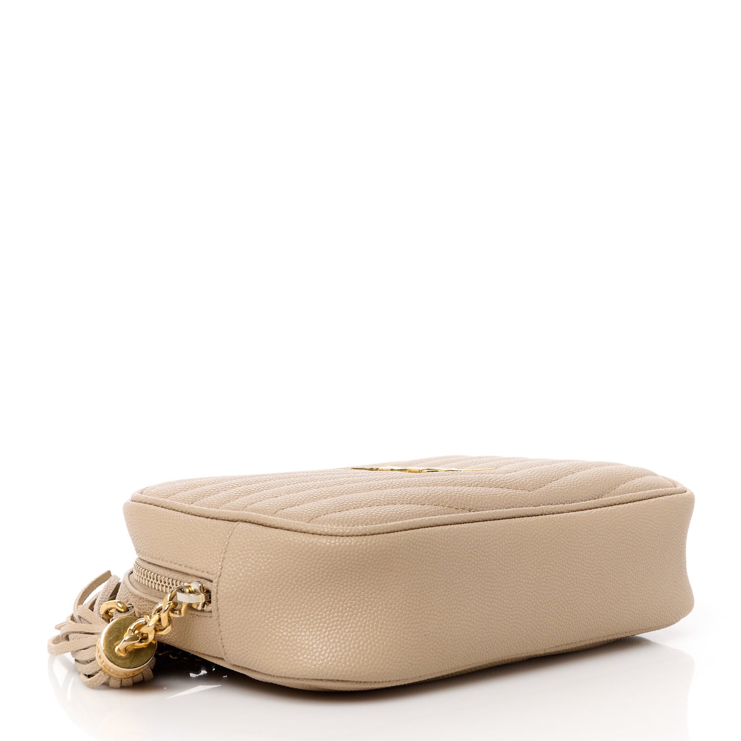 Grain De Poudre Matelasse Monogram Mini Lou Camera Bag Dark Beige