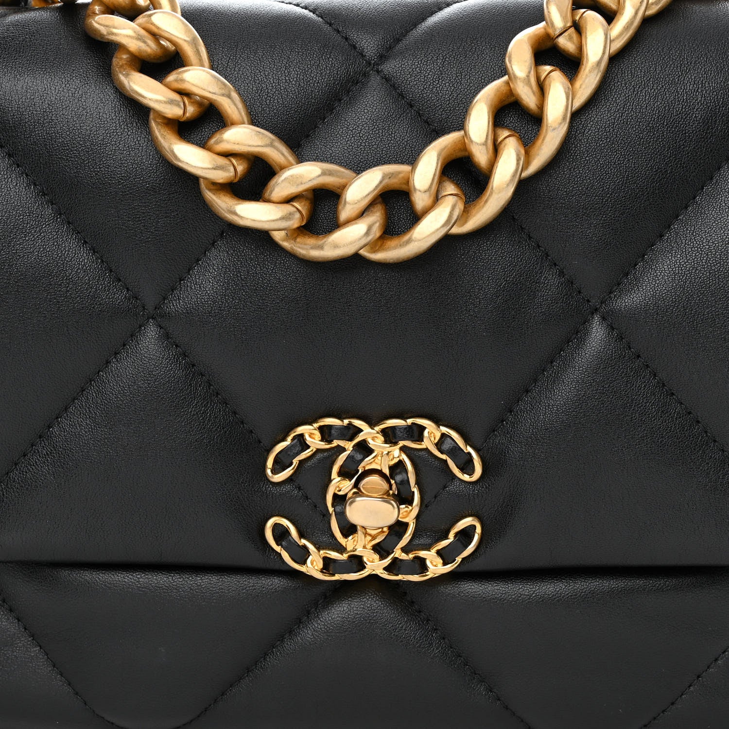 Chanel Lambskin Quilted Large Chanel 19 Flap Black 8 of 12
