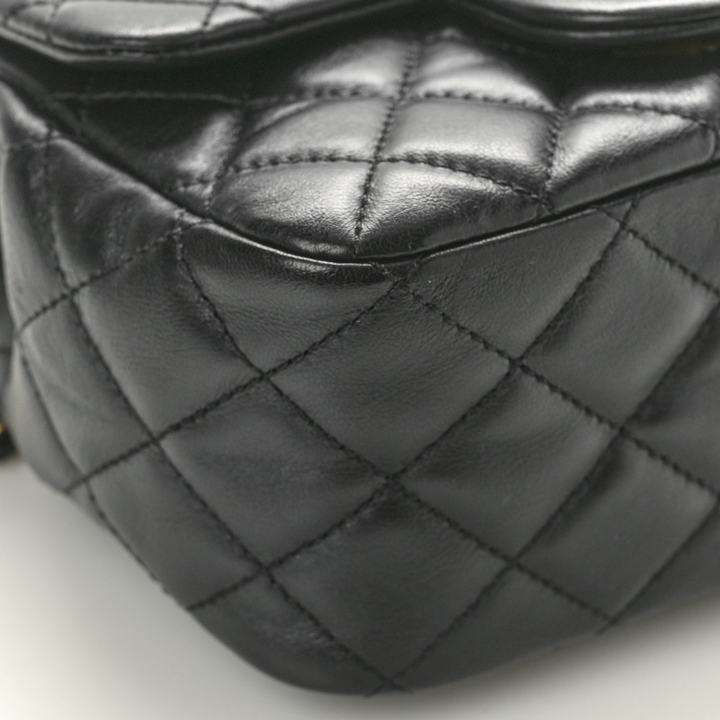 Lambskin Quilted Mini Romance Square Flap Black