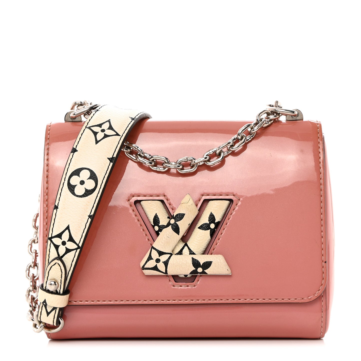 Patent Monogram Twist Shoulder Bag Blush