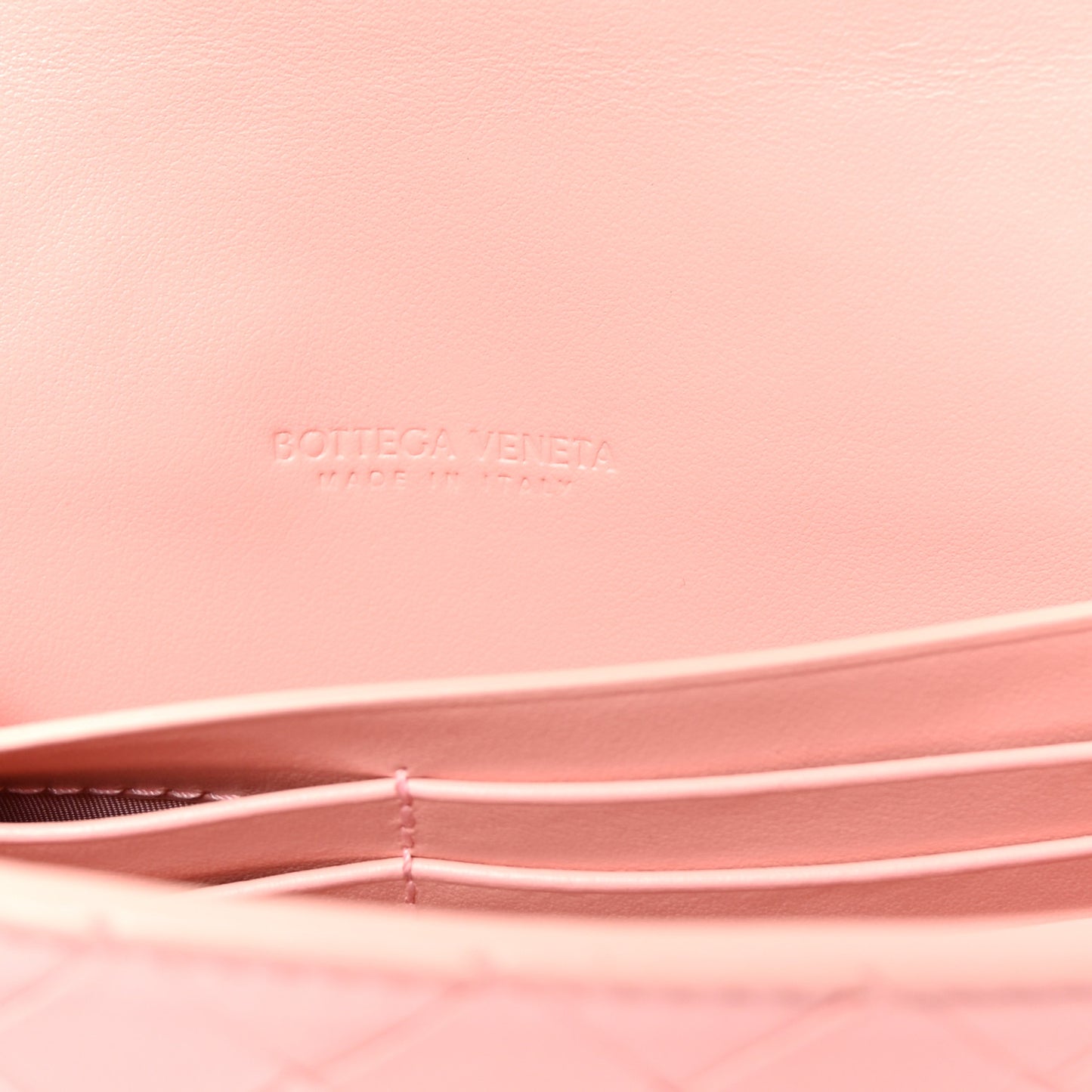 Nappa Intrecciato Long Andiamo Top Handle Clutch Rose