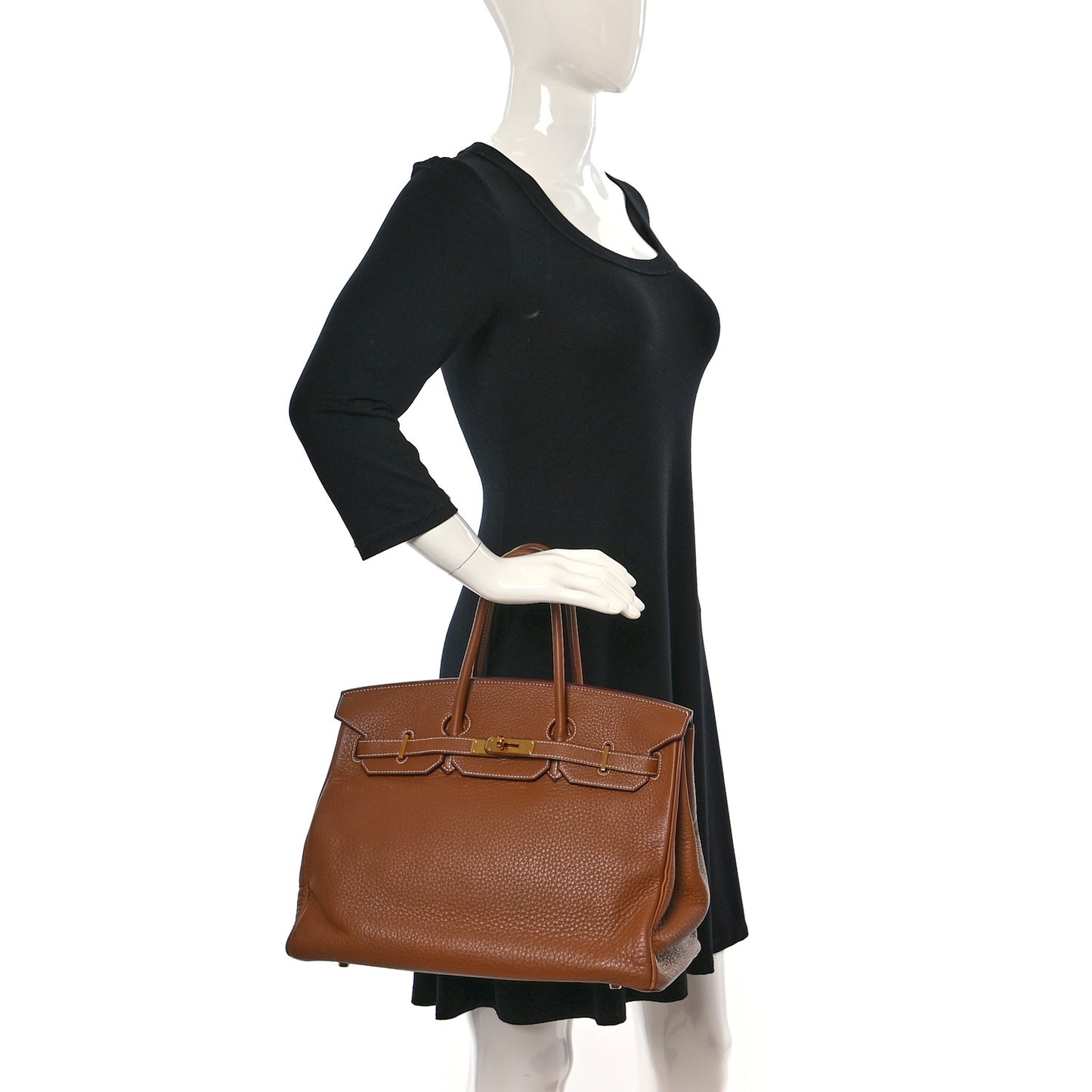 Taurillon Clemence Birkin 35 Gold