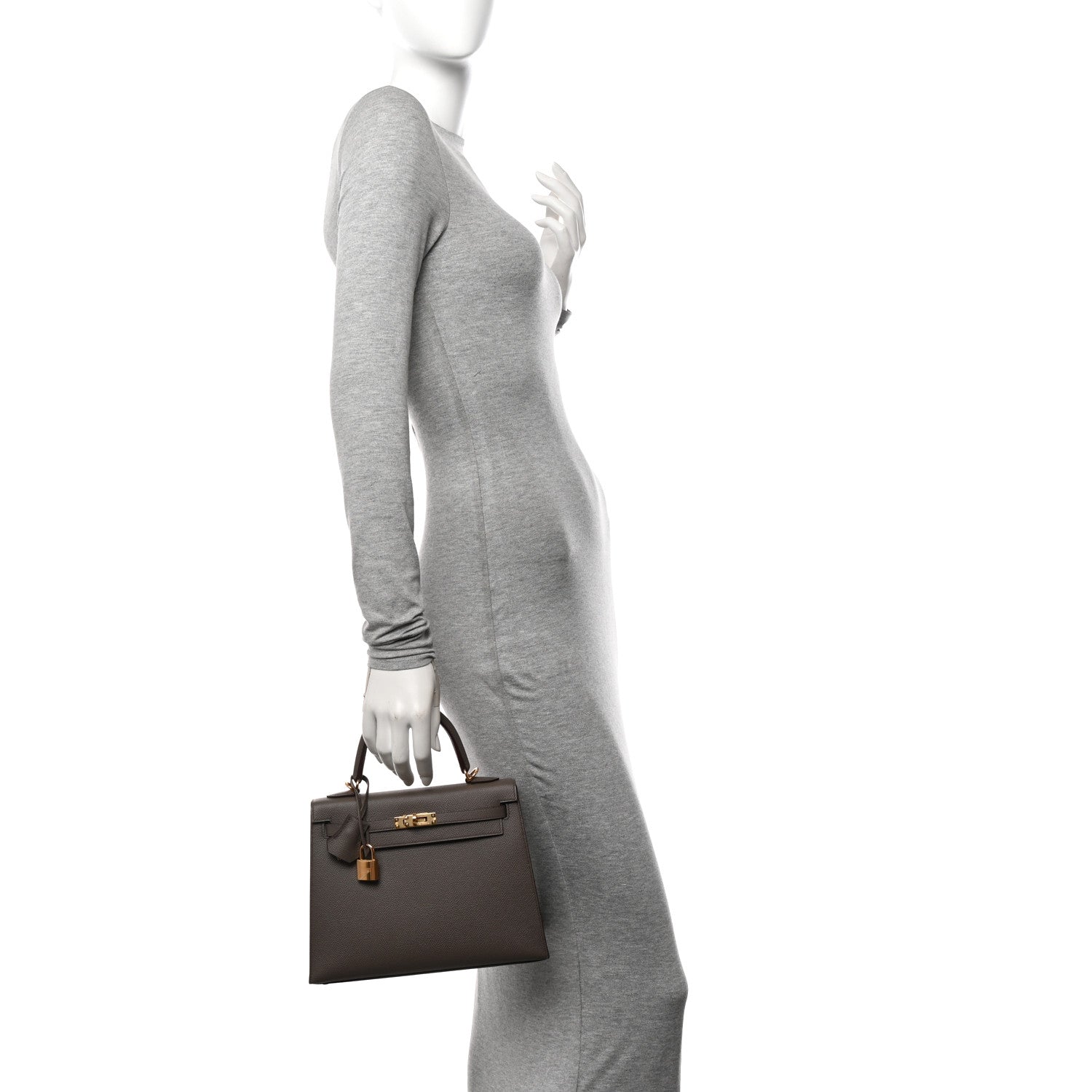 Hermes Epsom Kelly Sellier 25 Etain 2 of 11