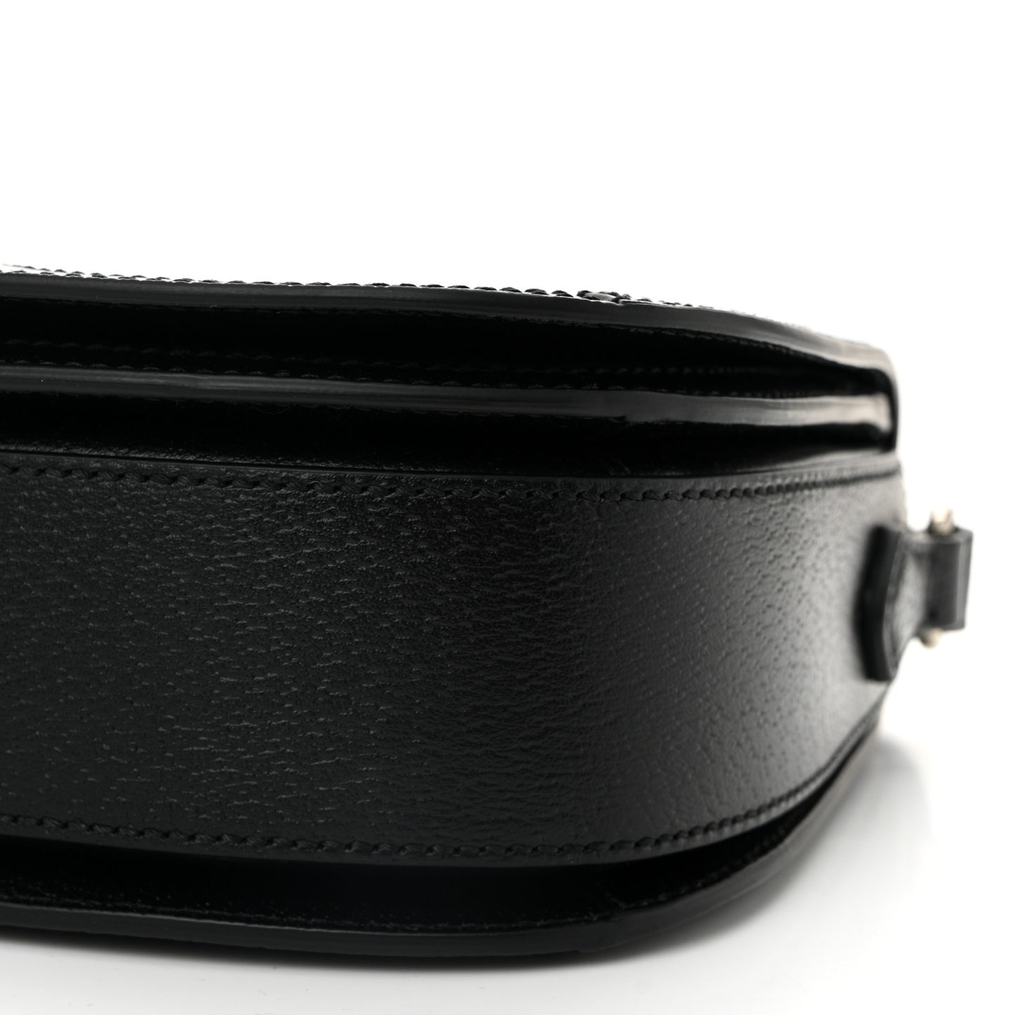 X BALENCIAGA BB Supreme Monogram Web Ophidia Shoulder Bag Black