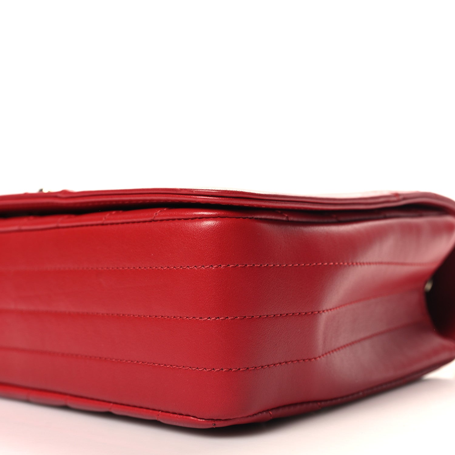 Chanel Calfskin Chevron Quilted Large Statement Flap Red 9 of 9