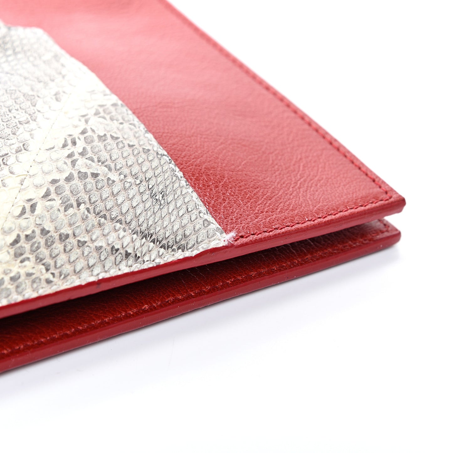Calfskin Snakeskin The Doll Shoulder Bag Red