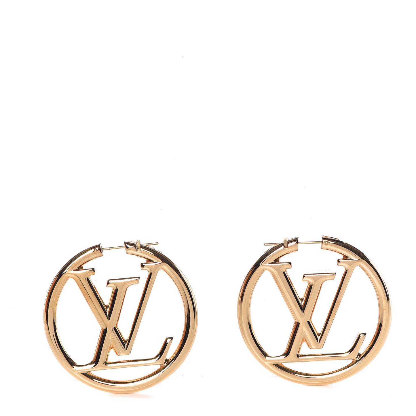 Metal Louise Hoop Earrings Gold