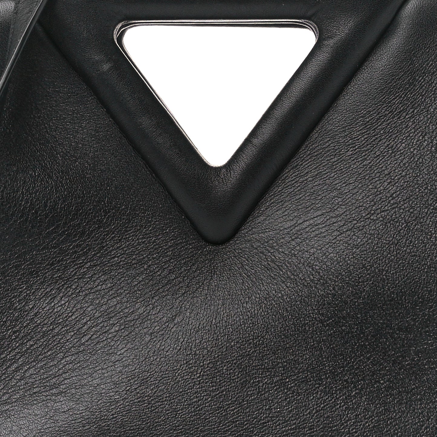 Calfskin Small The Point Triangle Bag Black
