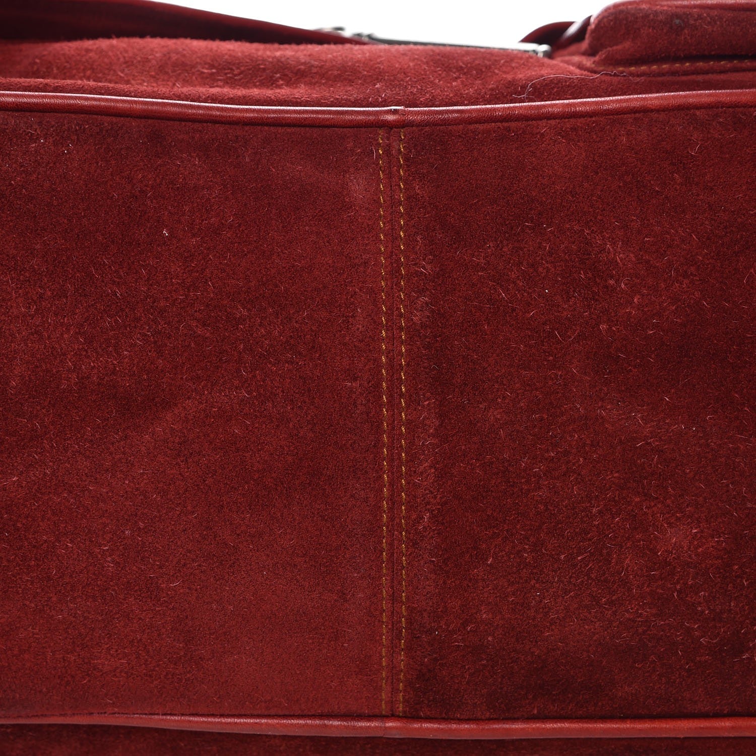 Christian Dior Suede Gaucho Saddle Bag Red 10 of 14