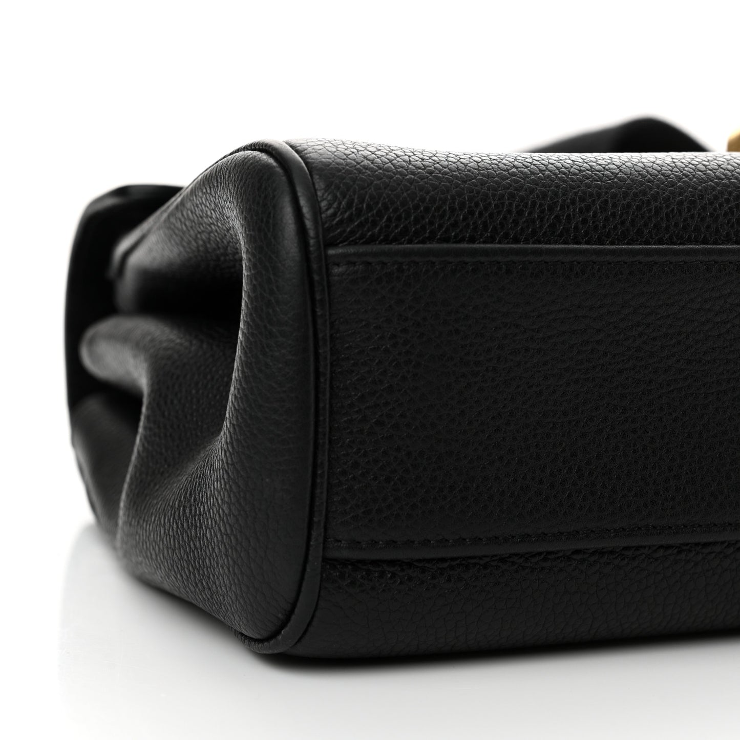 Grained Calfskin Teen Soft 16 Shoulder Bag Black