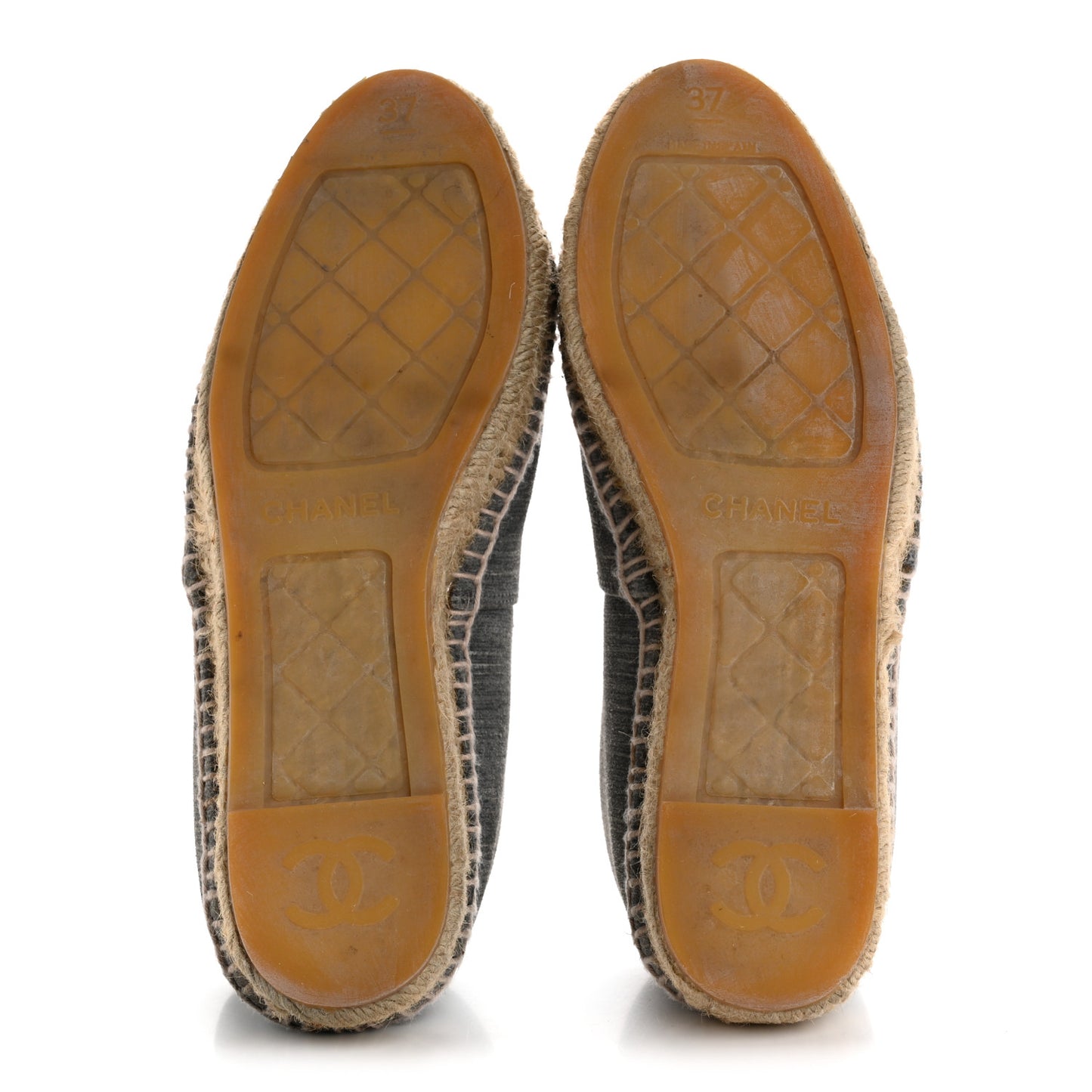 Striated Suede Espadrilles 37 Dark Grey