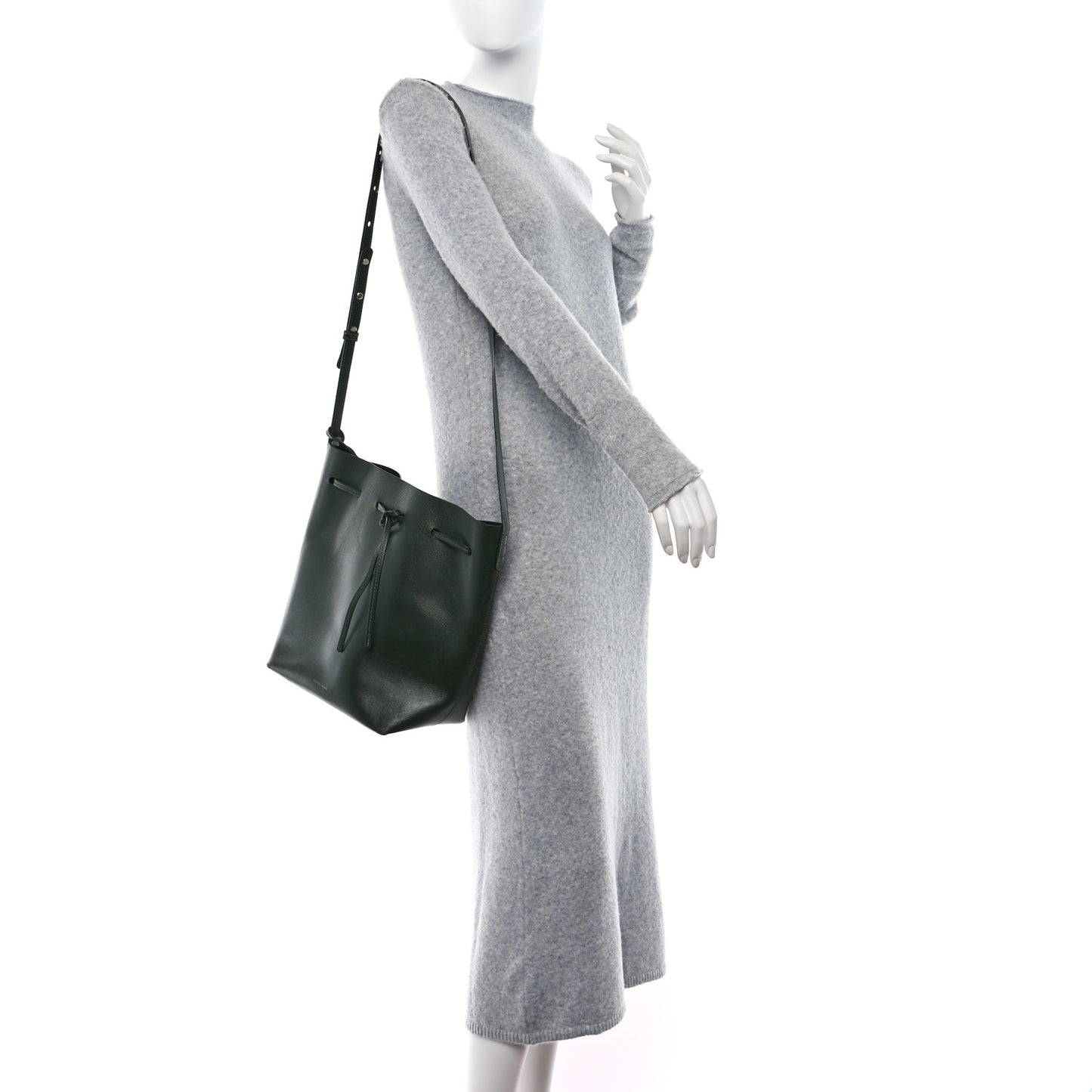 Calfskin Bucket Bag Olive