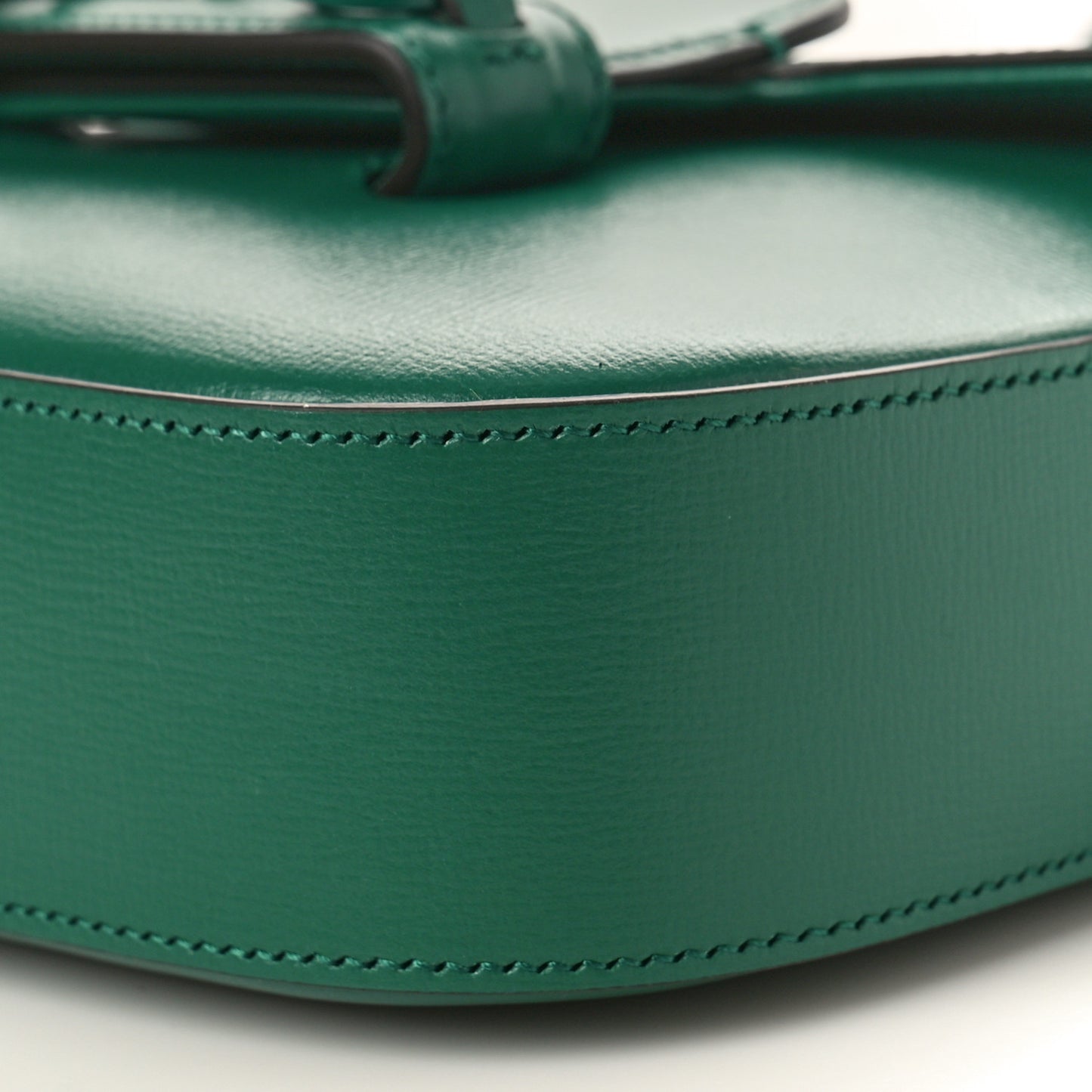 Azalea Calfskin Web Monochrome Horsebit 1955 Shoulder Bag Emerald