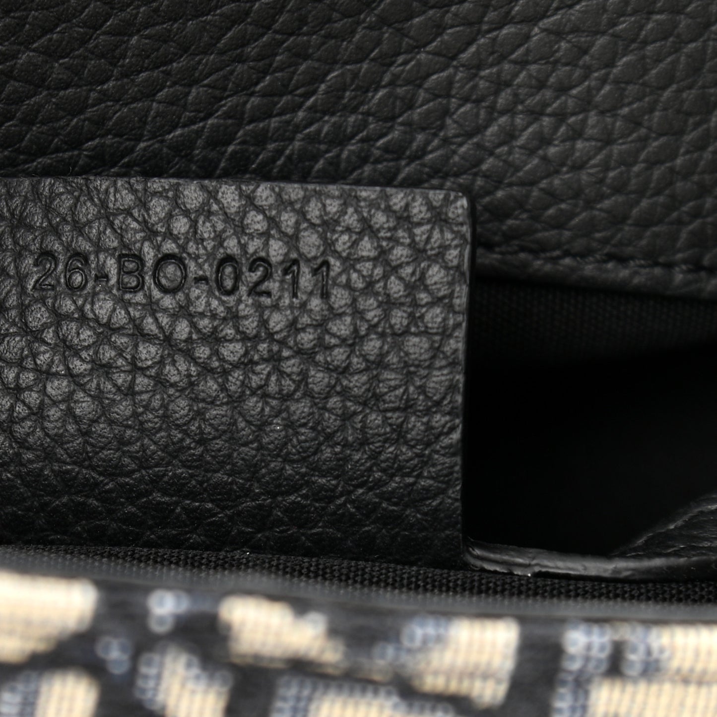 Oblique Jacquard Mini Saddle Backpack Navy Blue