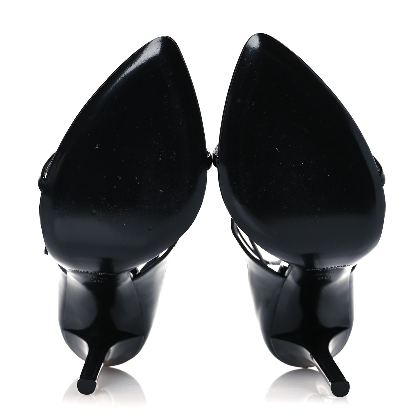 Patent Calfskin Dita 110 Sandals 38 Black