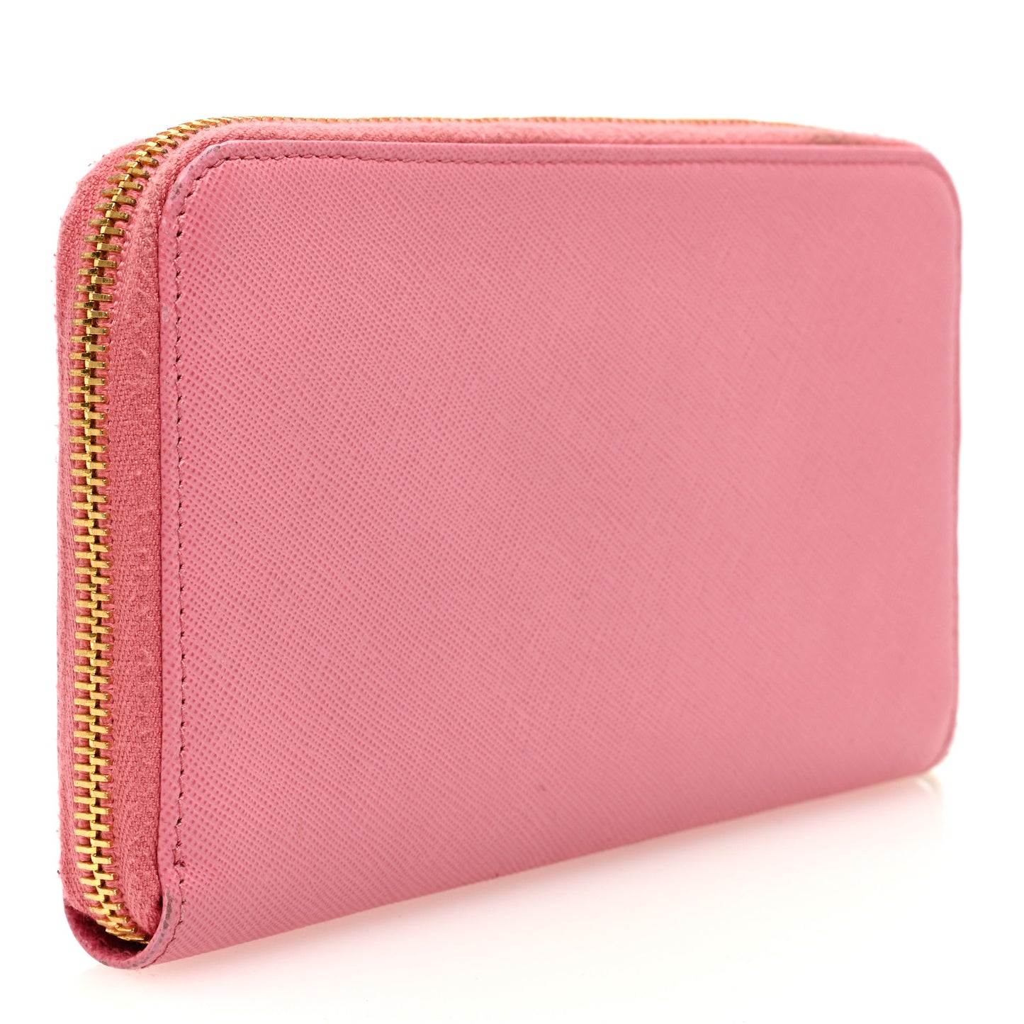 Saffiano Metal Zip Around Wallet Begonia