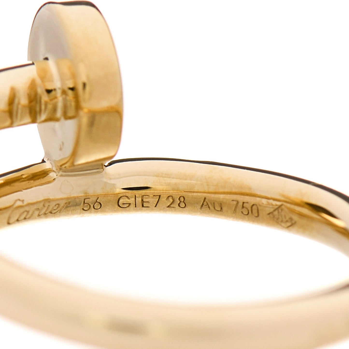 18K Yellow Gold Juste Un Clou Ring 56 7.5