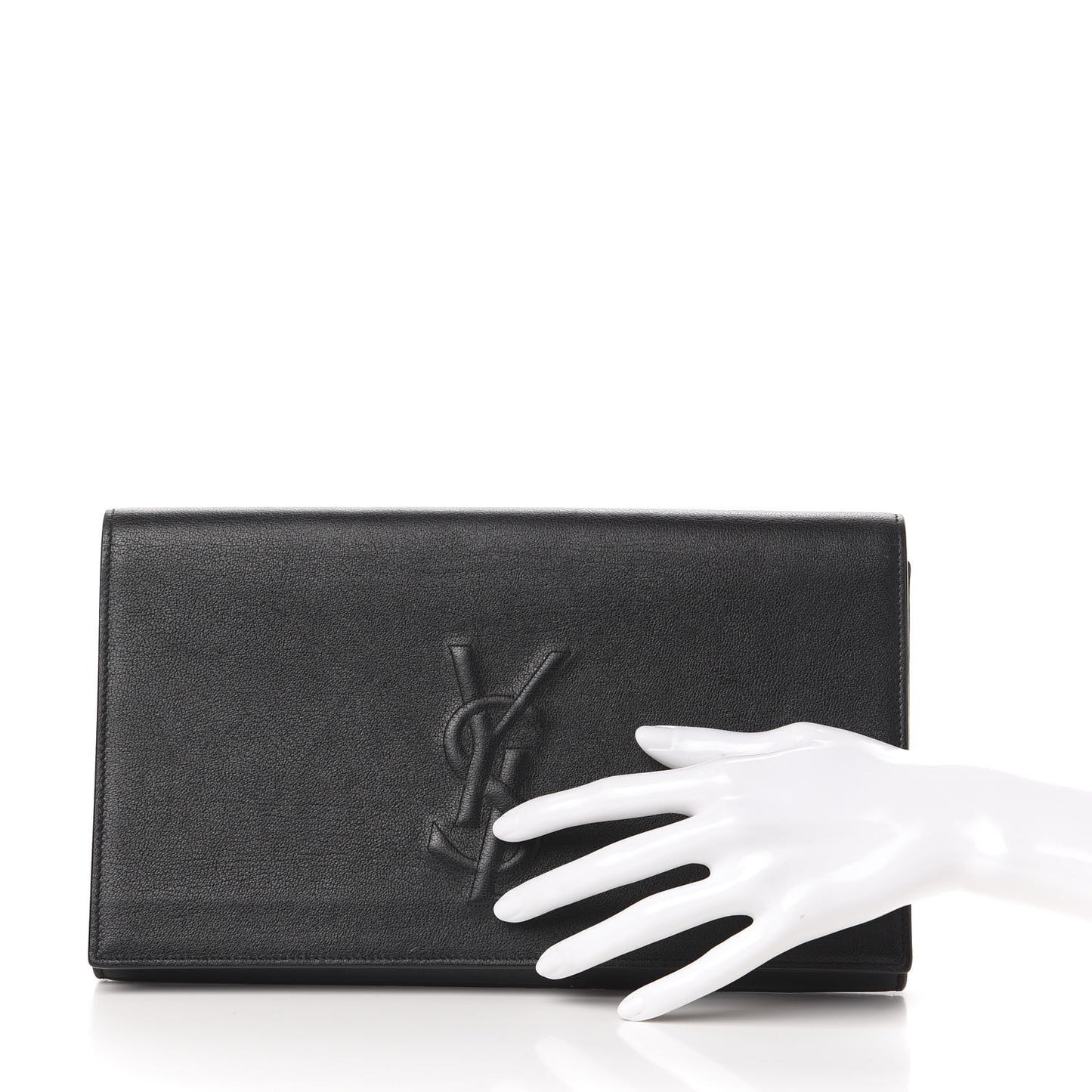 Calfskin Monogram Large Belle De Jour Clutch Black