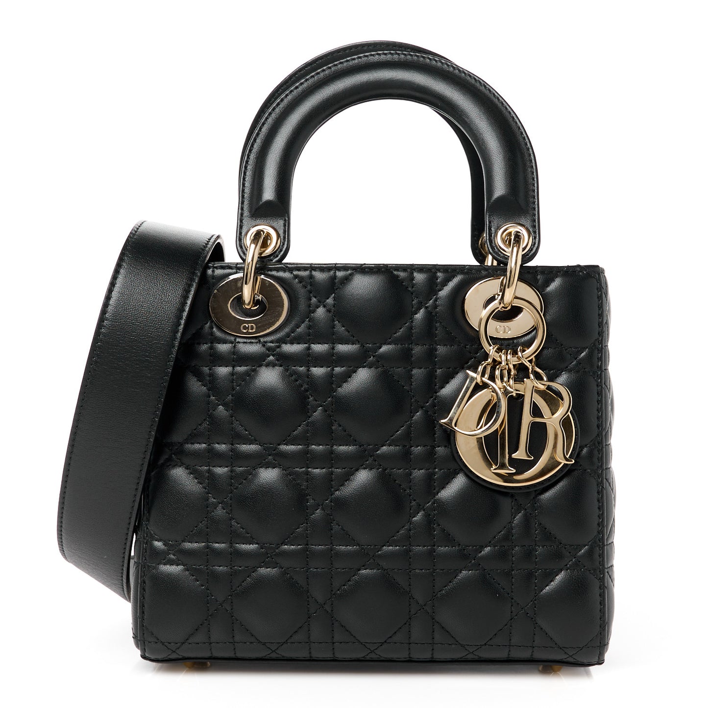 Lambskin Cannage Small My ABCDior Lady Dior Black