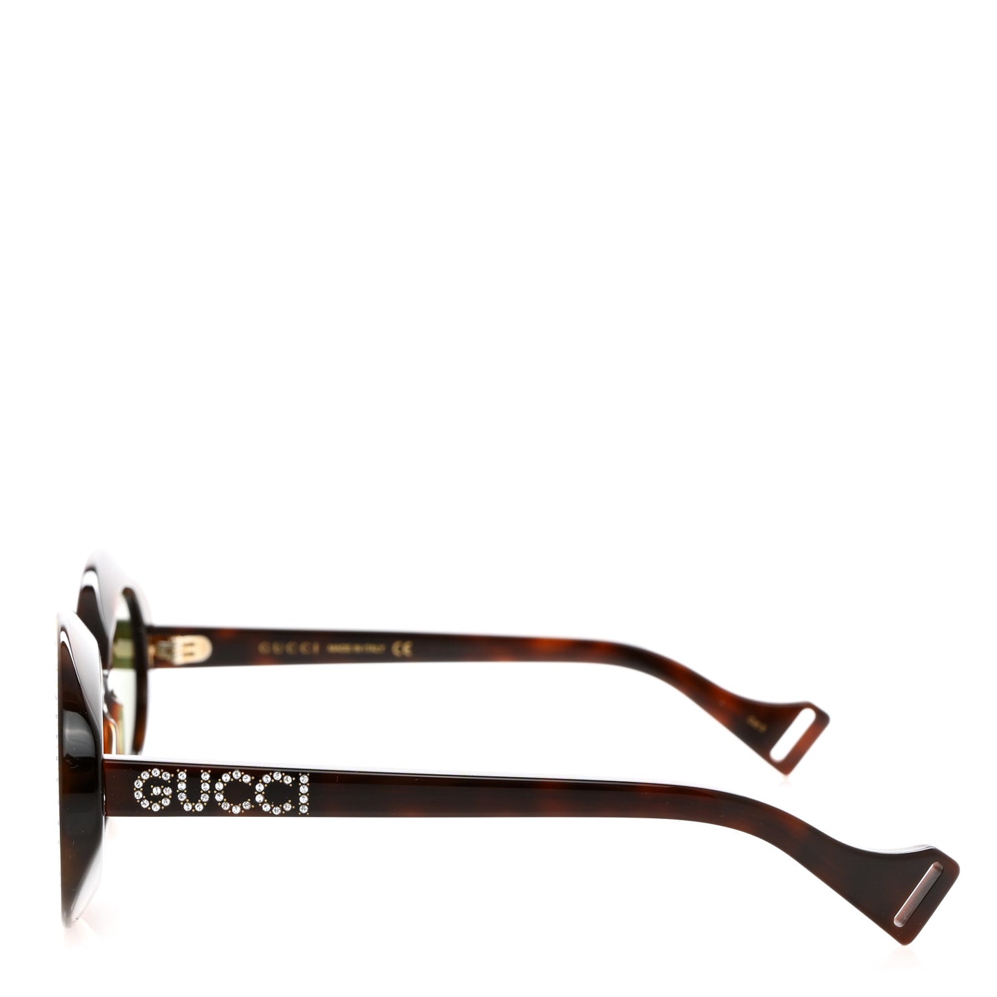 Acetate Crystal Round Sunglasses GG0618S Tortoiseshell