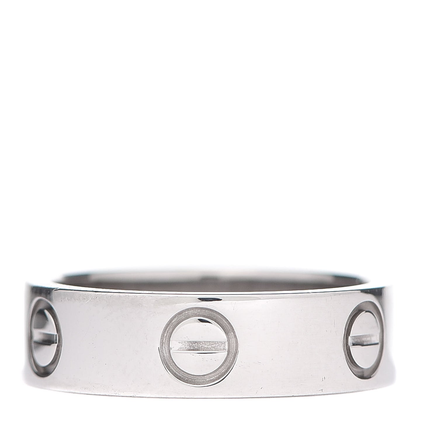 18K White Gold 5.5mm LOVE Ring 52 6