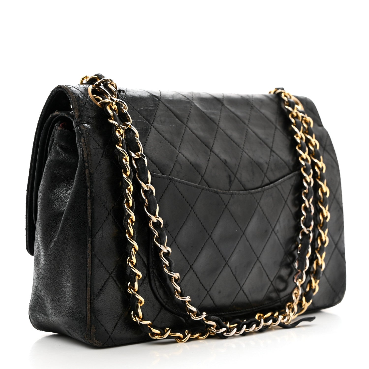 Chanel Lambskin Quilted Medium Double Flap Black 3 of 24