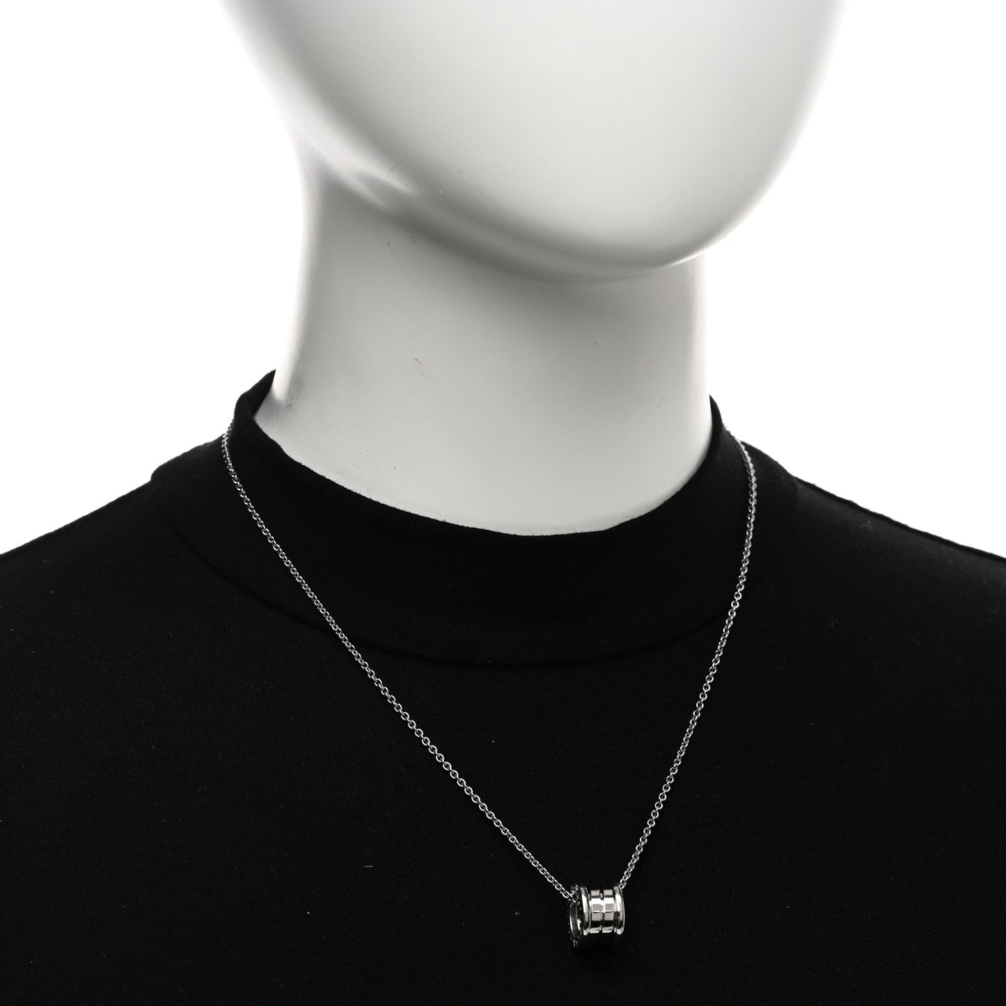 18K White Gold B.Zero1 Pendant Necklace
