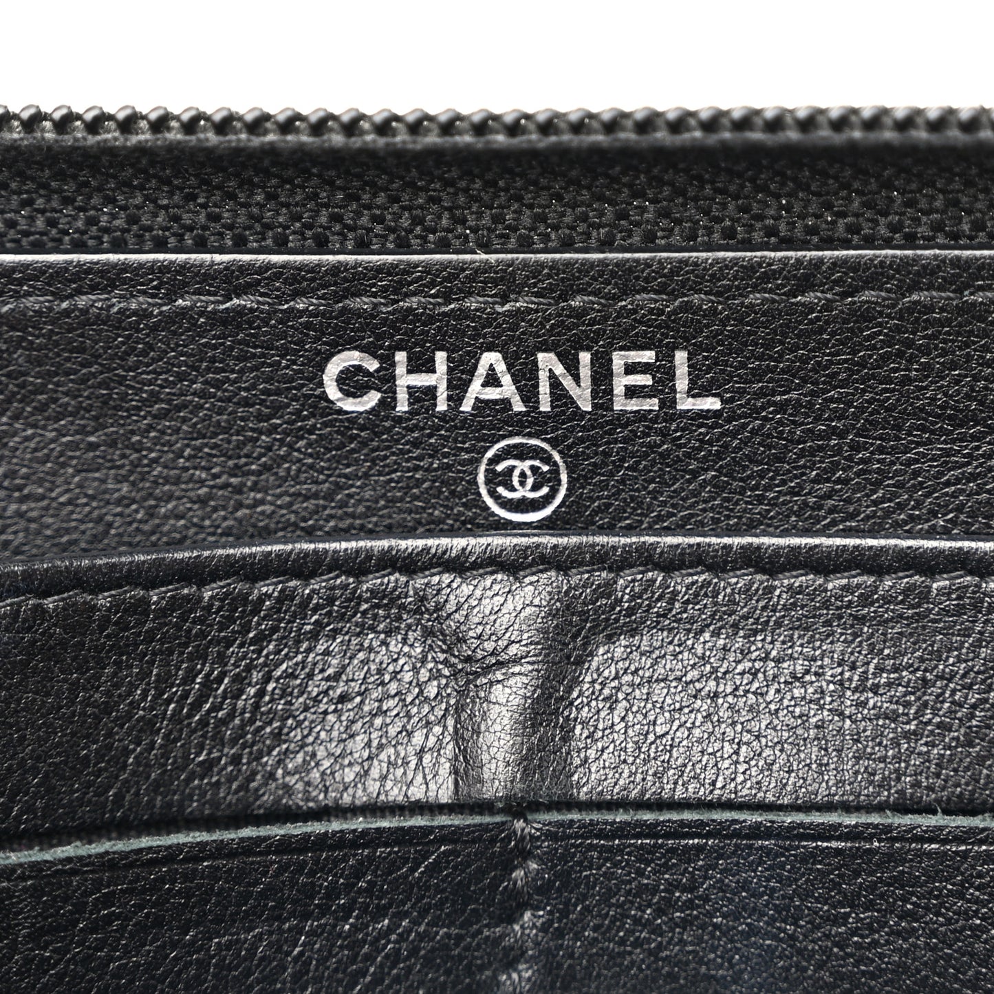 Caviar Large Timeless CC Zip Around Wallet Black