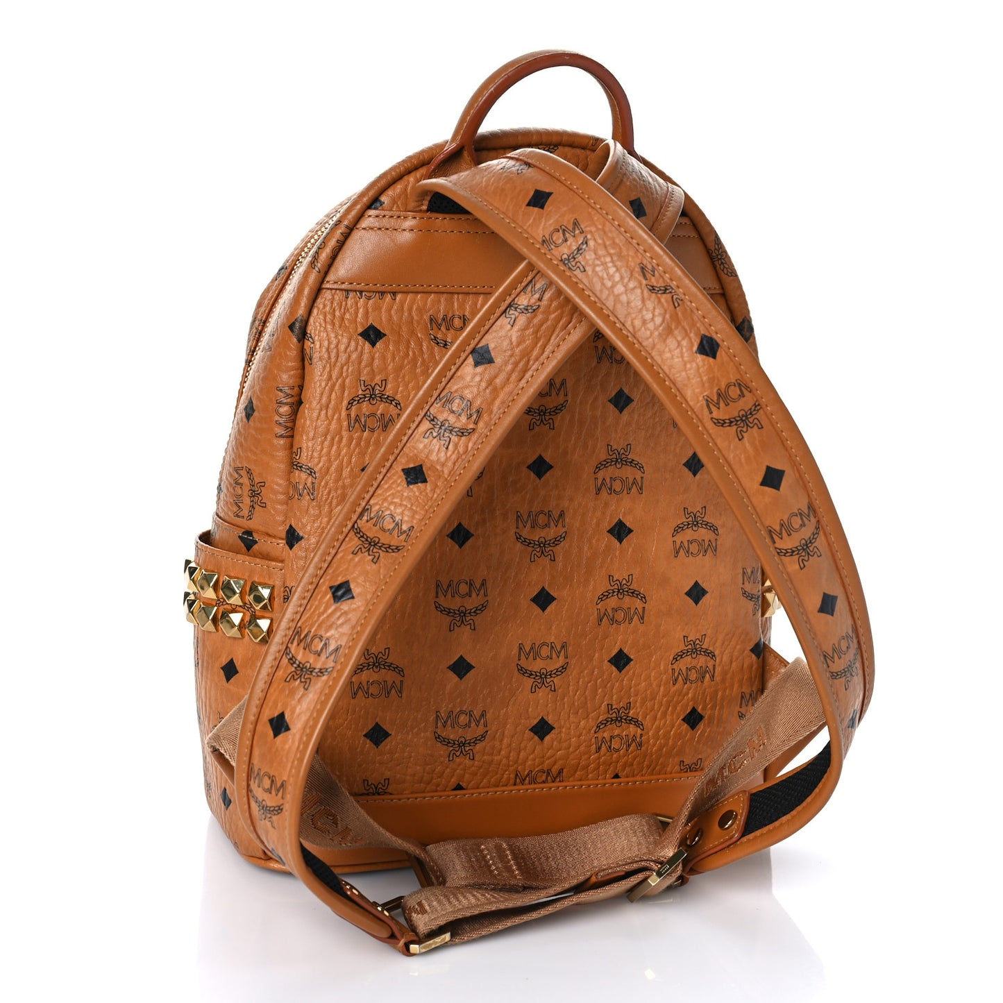 Visetos Small Side Stud Stark Backpack Cognac