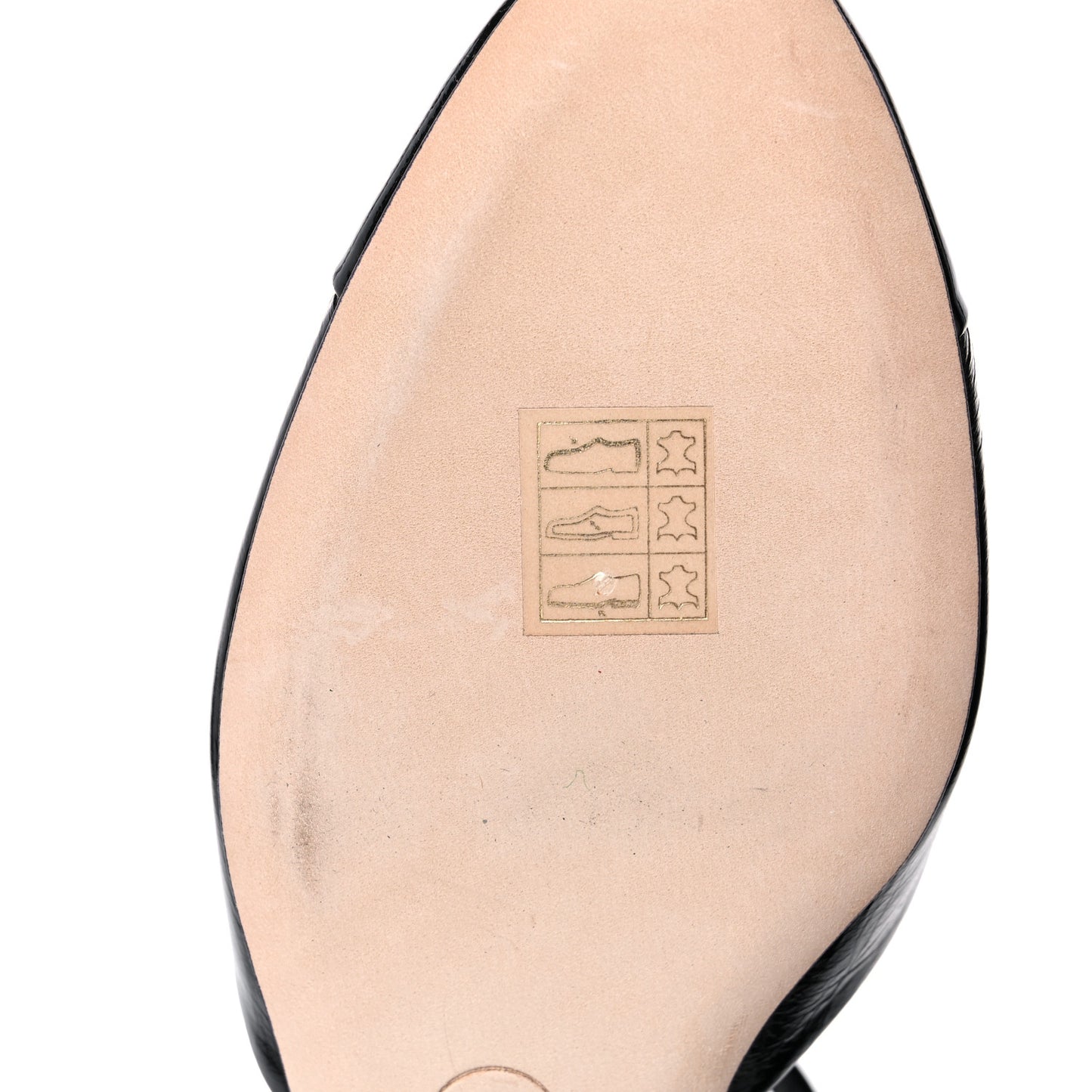 Glazed Calfskin Patent Cap Toe CC Mary Jane Flats 36.5 Black