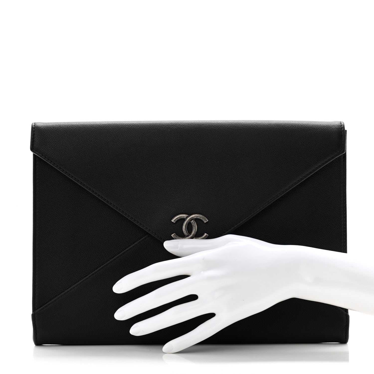 Chanel Caviar Envelope Clutch Black 2 of 10
