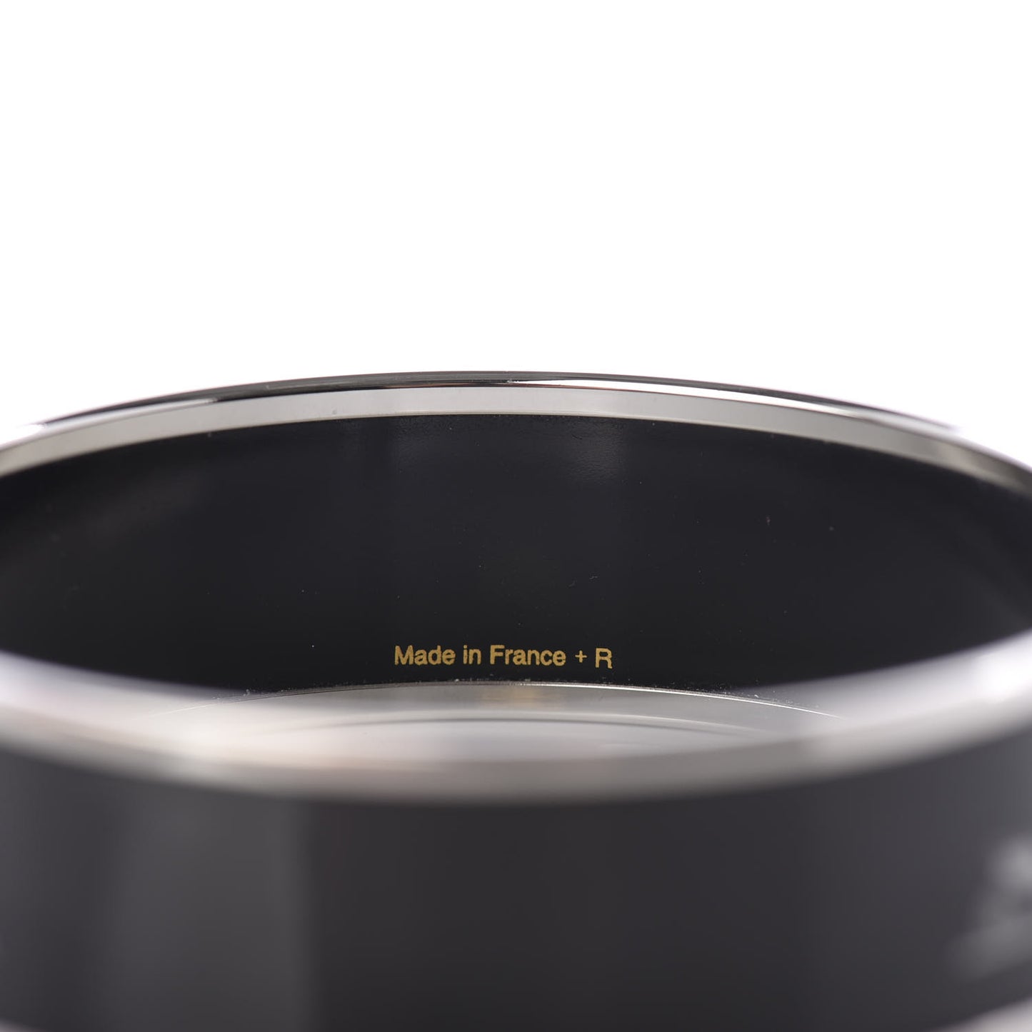 Enamel Printed Wide Caleche Bracelet 62 Black